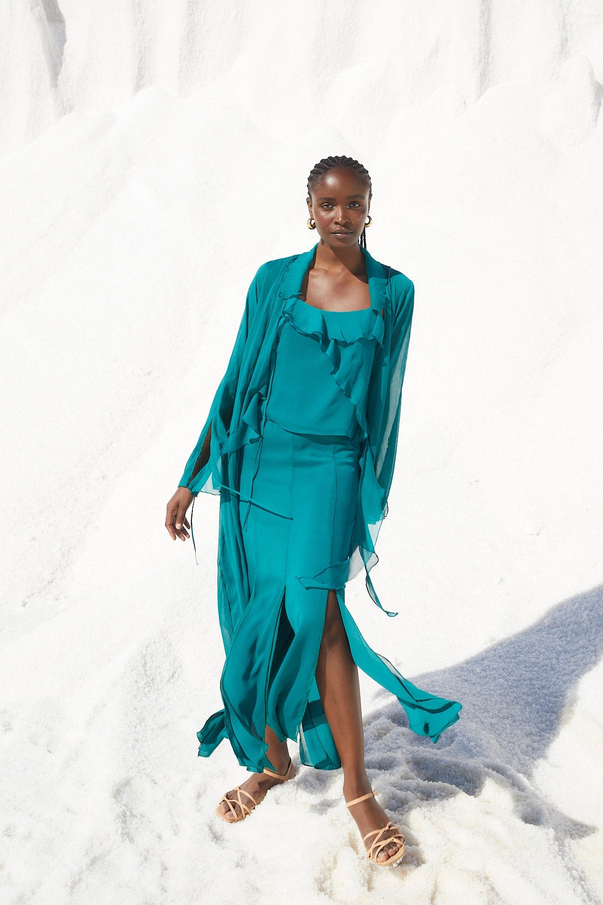 COBALT BAMBULA CHIFFON TUNIC