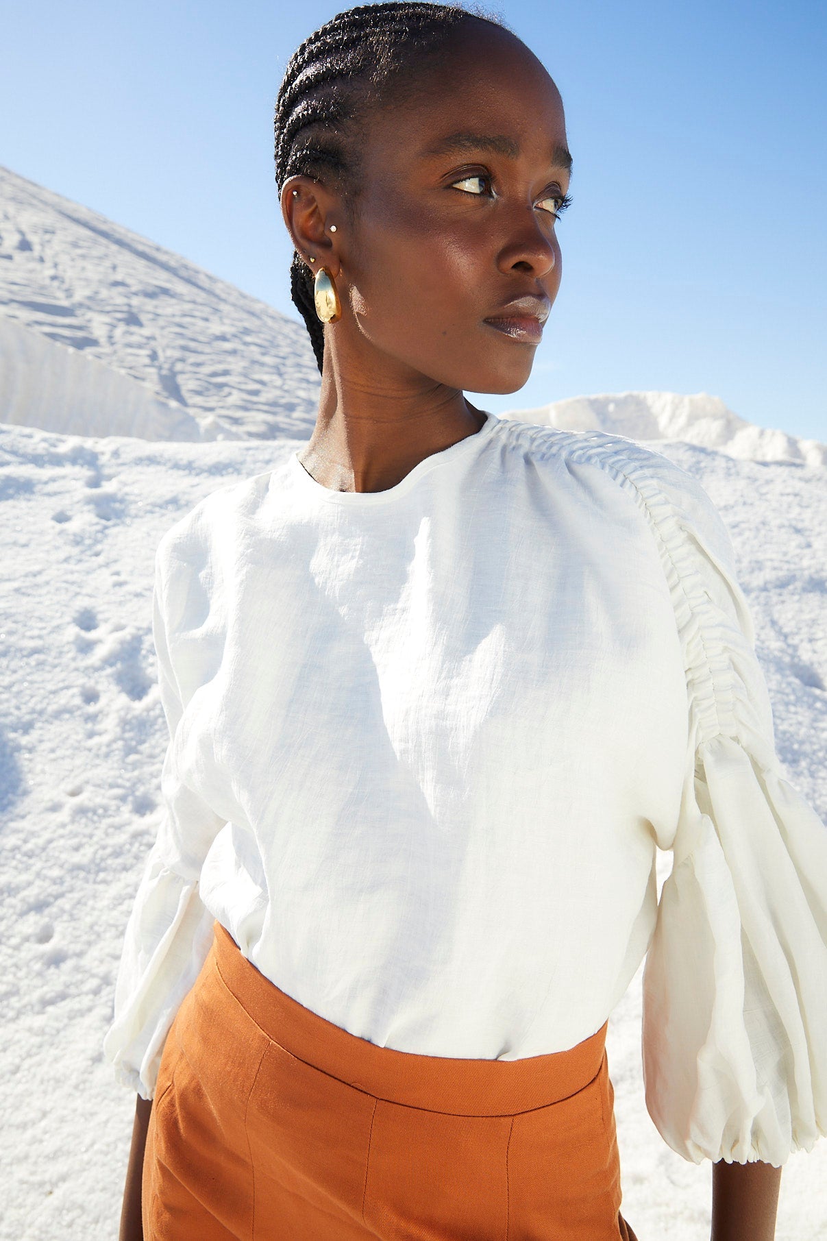 PATI BLOUSE WITH RAW PATCHES