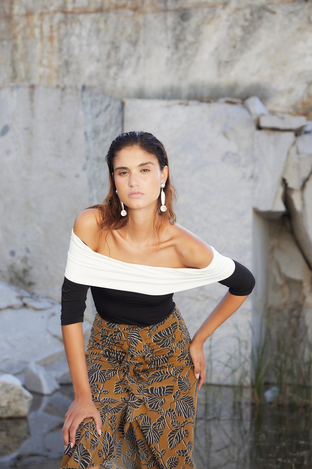 TOP GIORGIA TWO-TONE KNIT