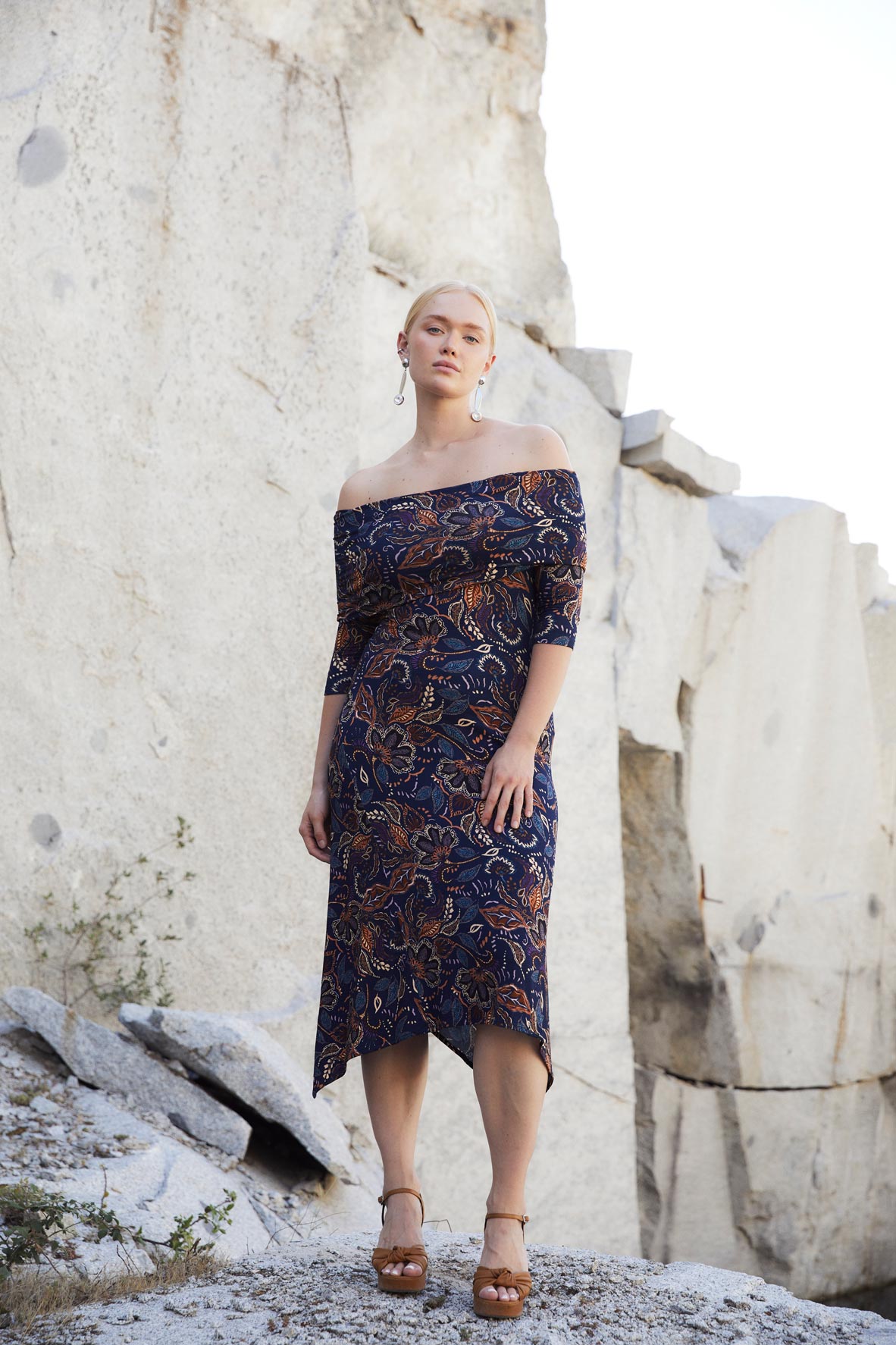 GILDA DRESS INDI BLUE KNIT