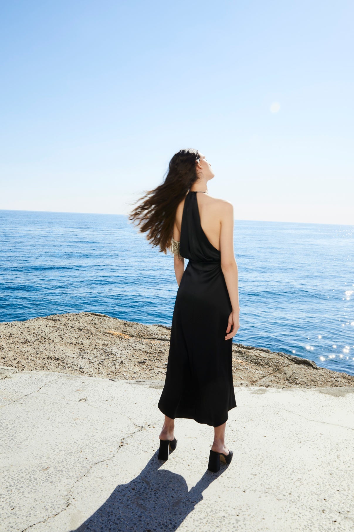 ALICE BLACK SATIN DRESS