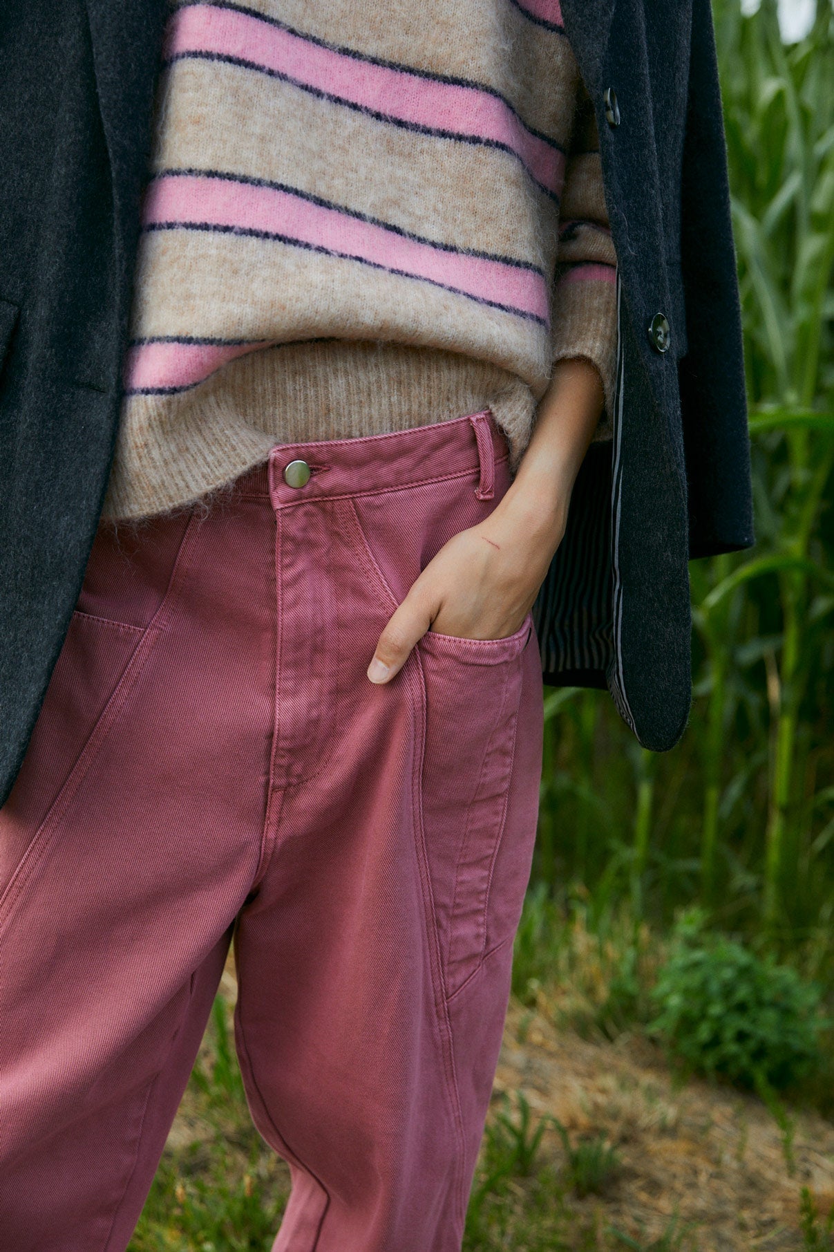 MARSALA TWILL CARGO JEANS