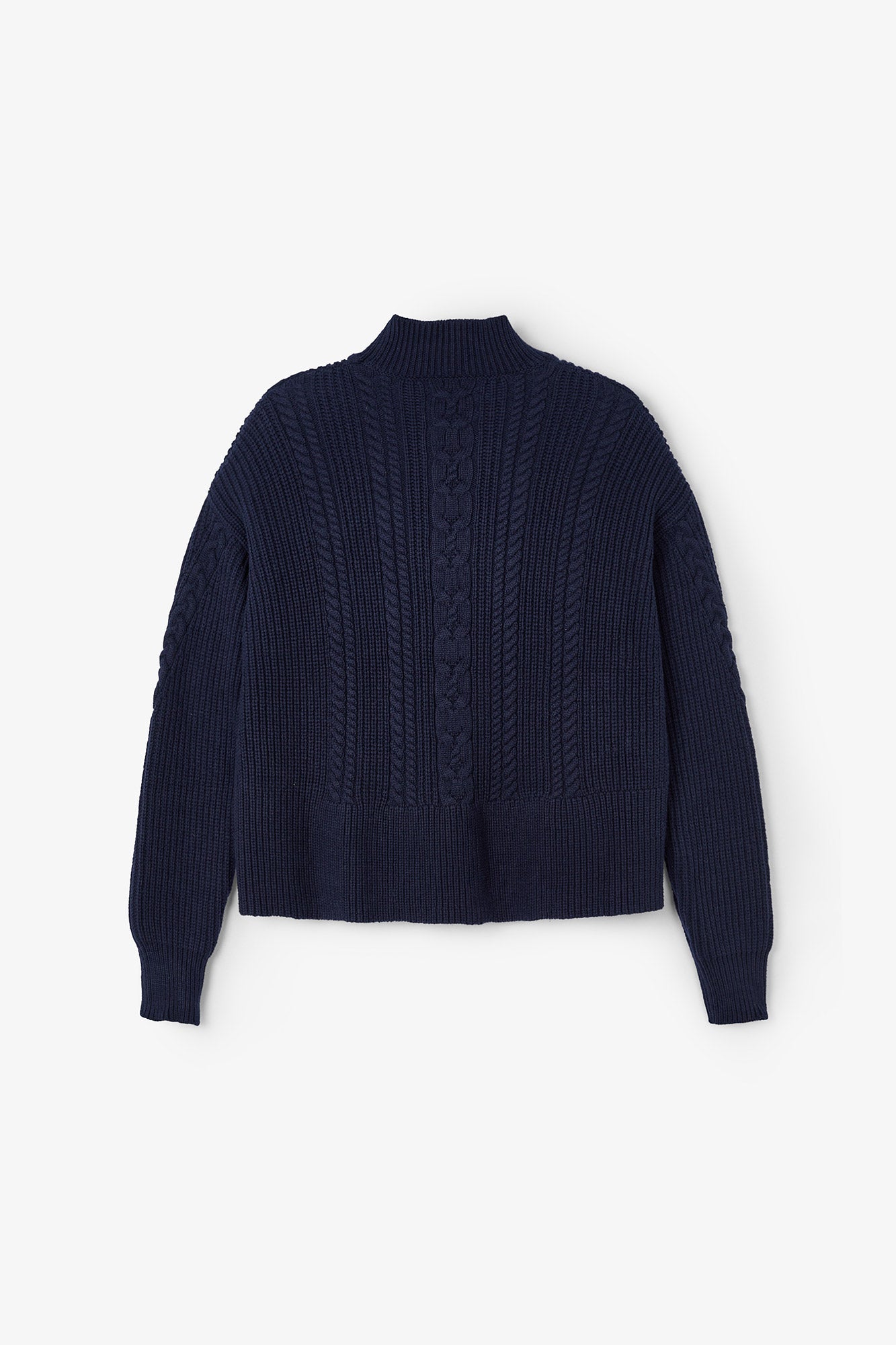 NAVY KNITTED EIGHTS JERSEY
