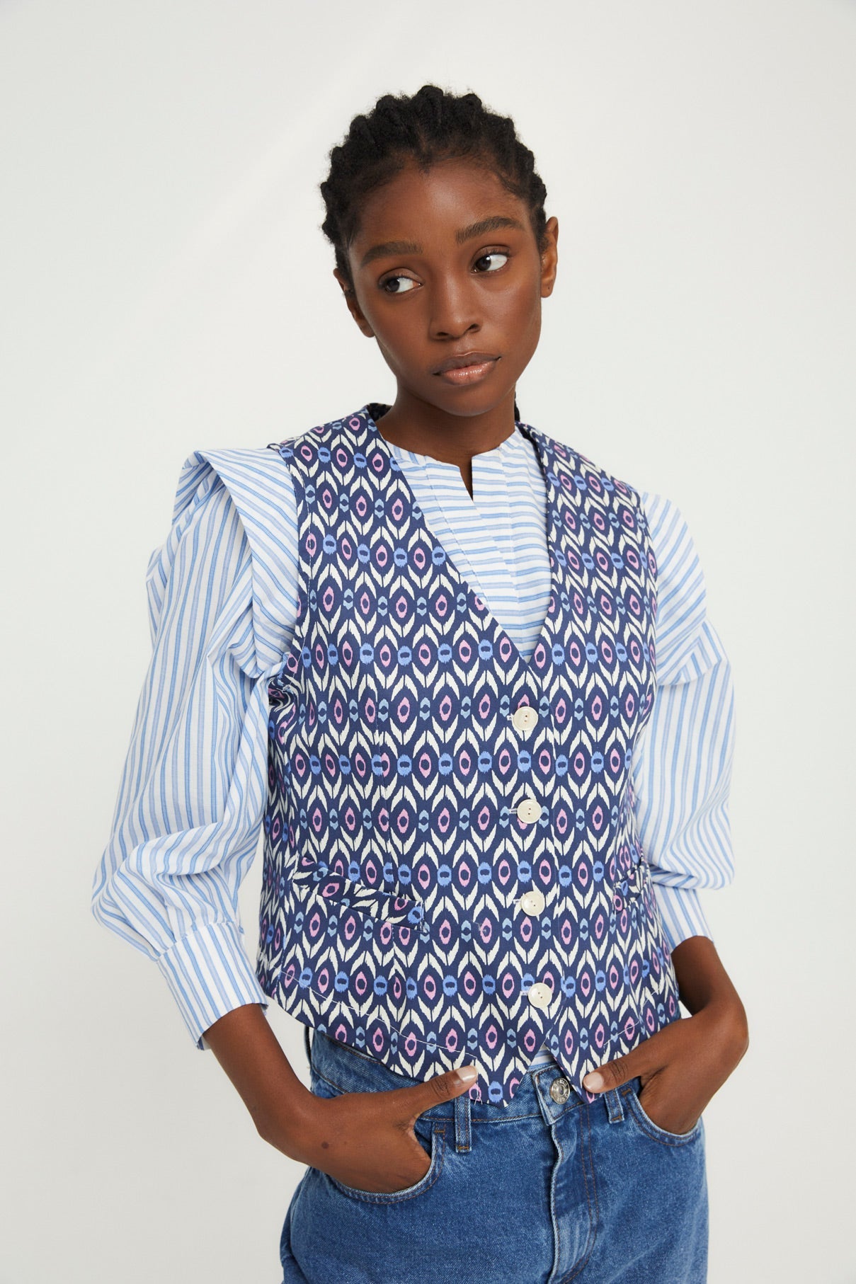 AZTEC BLUE MEN'S VEST