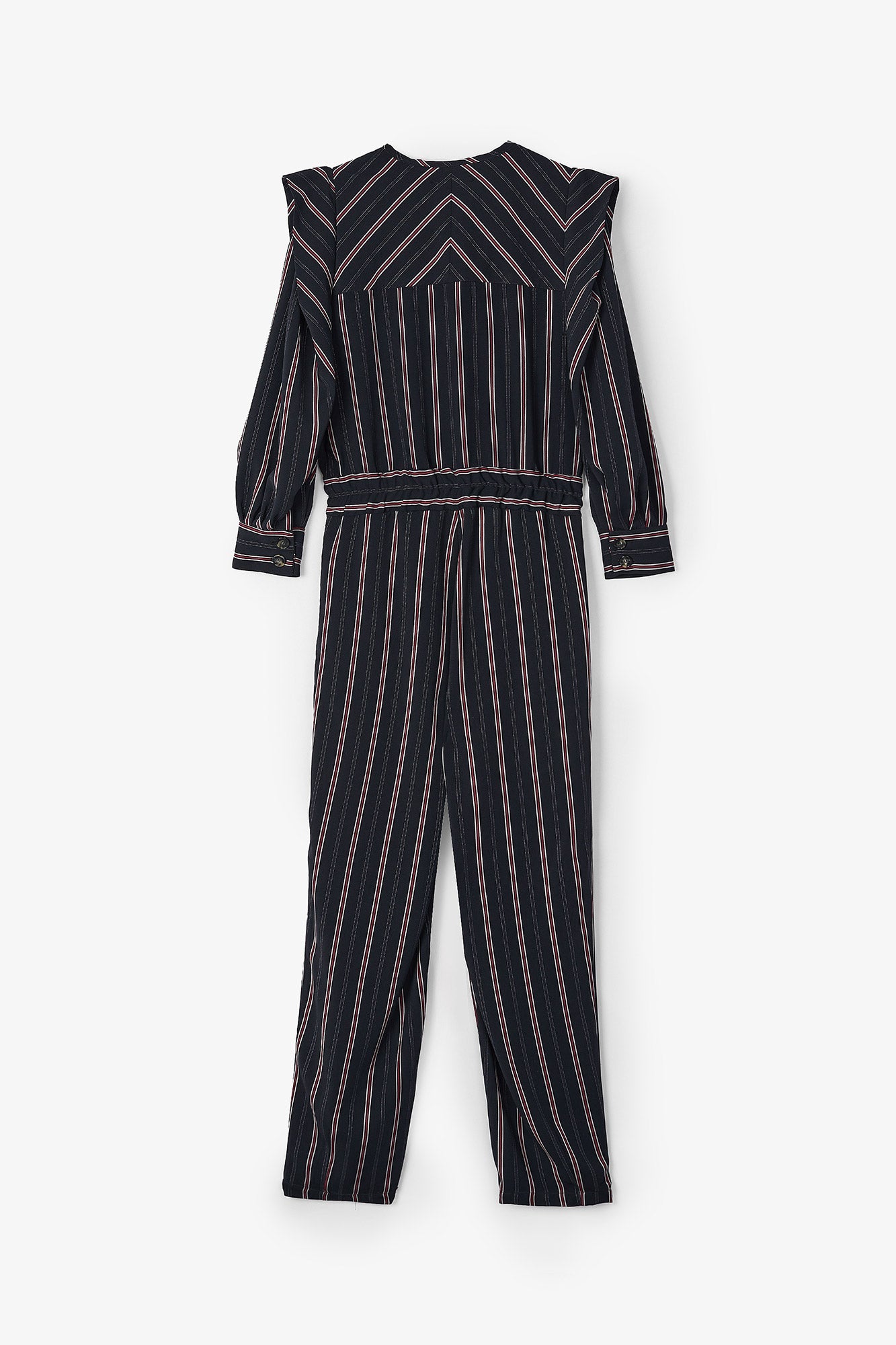 RED STRIPED FOLK OVERALL