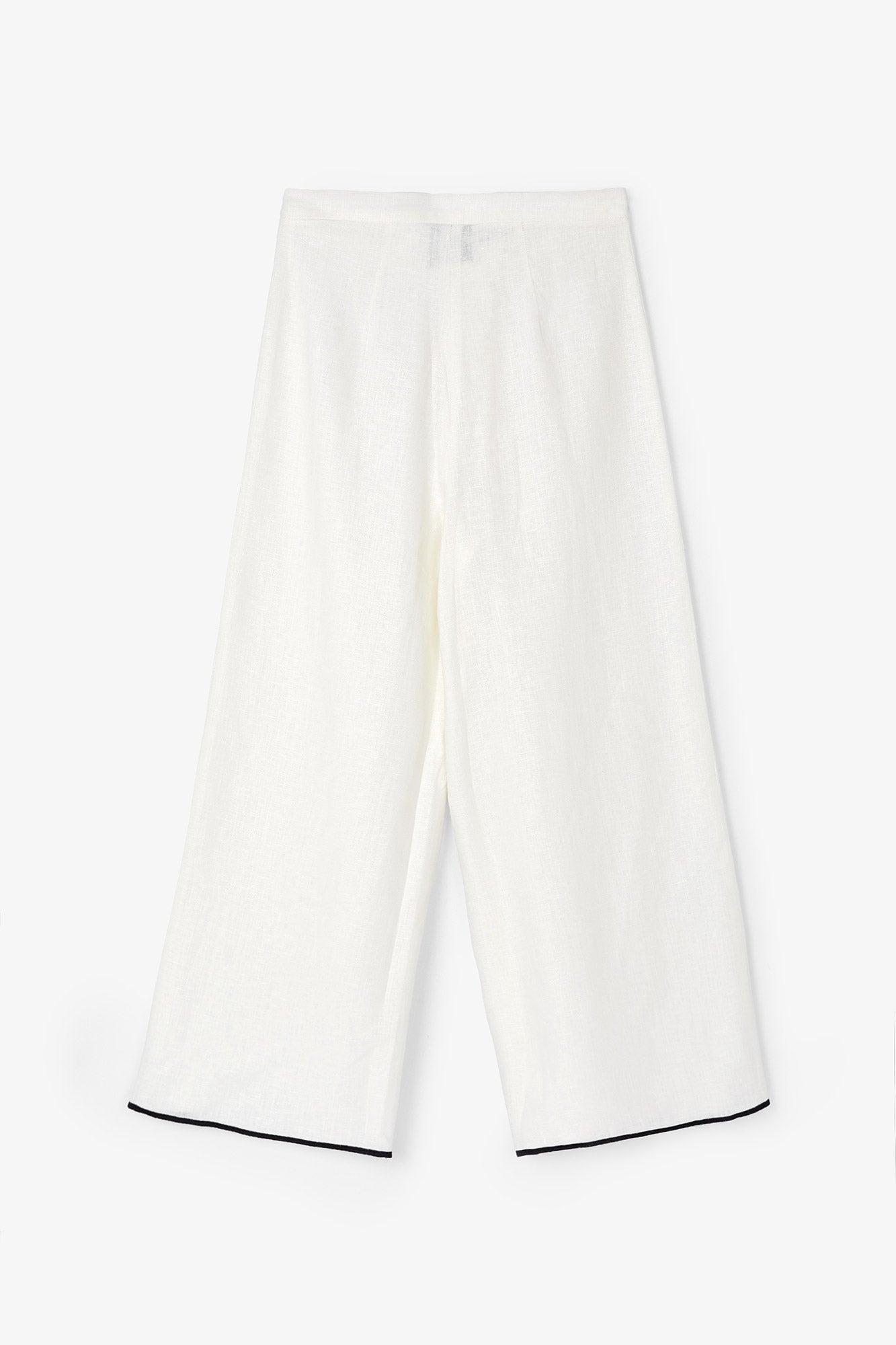WHITE THREAD SCALP PANTS