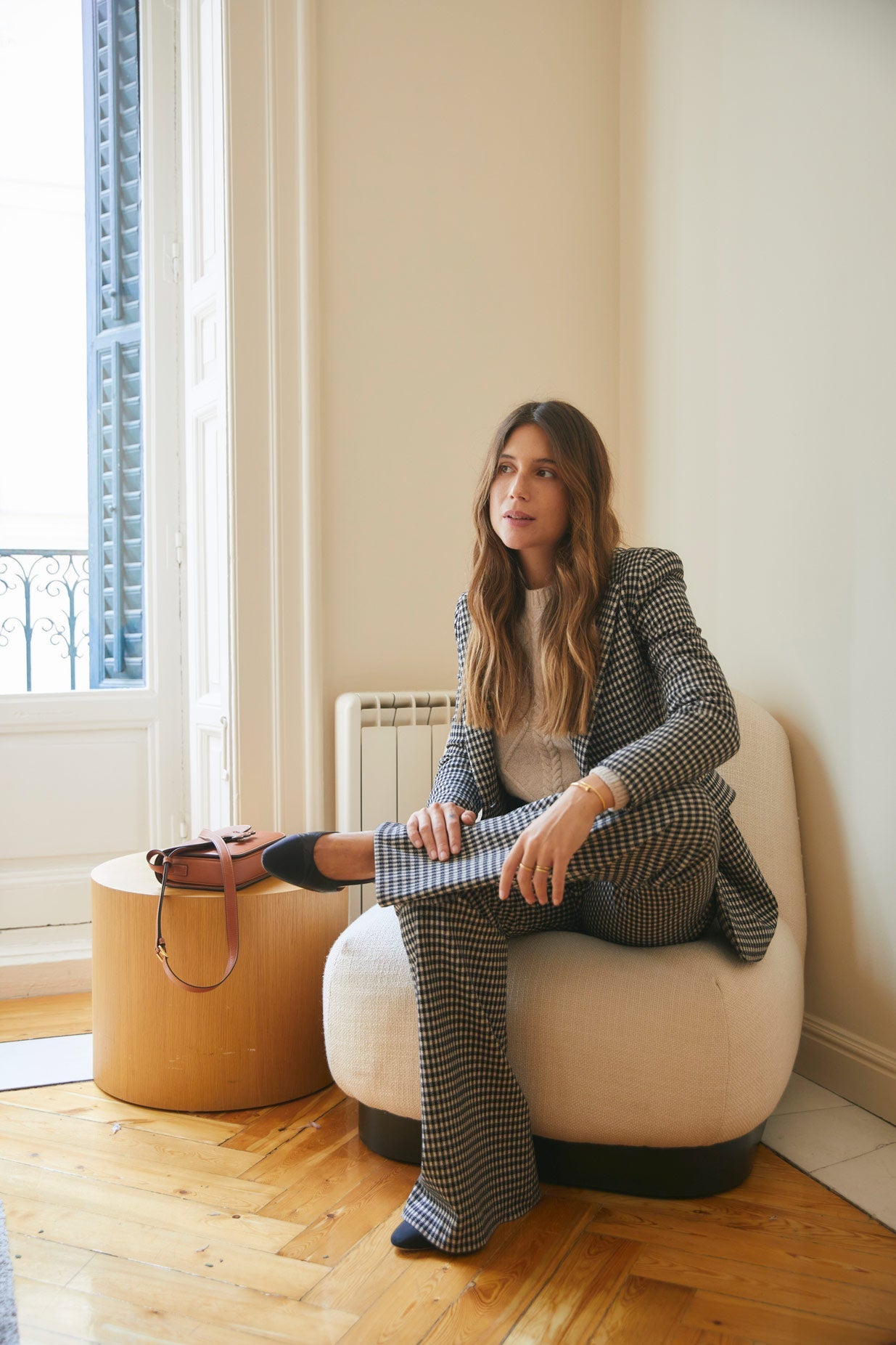 SIXTIES VICHY BLACK PANTS