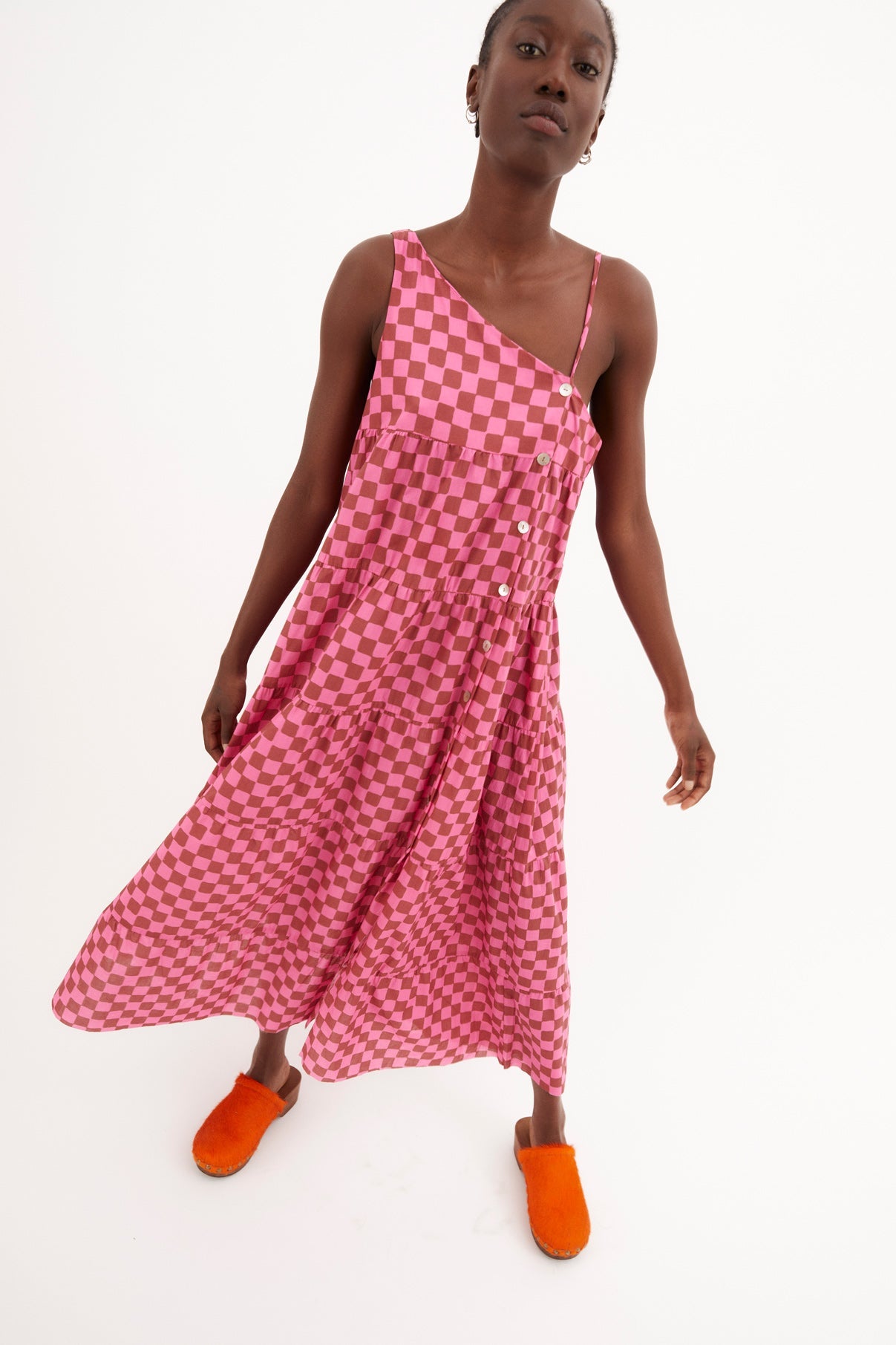 CHECKERBOARD SCALE DRESS