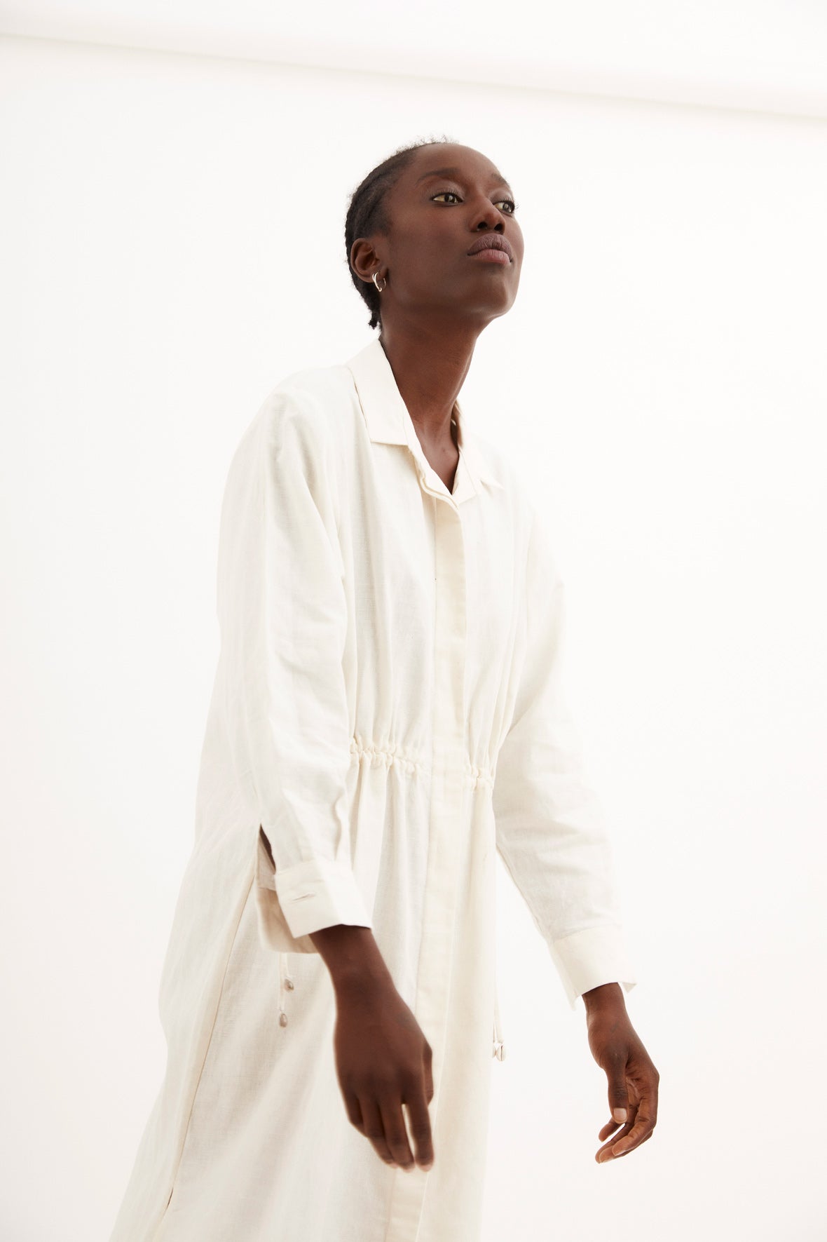 MARTA DRESS RAW LINEN