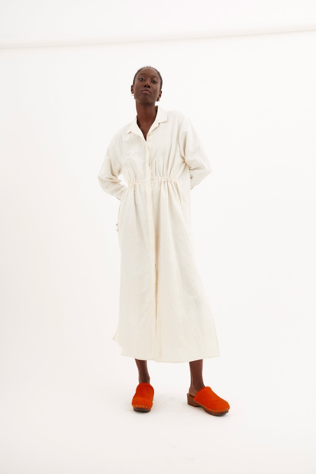 MARTA DRESS RAW LINEN