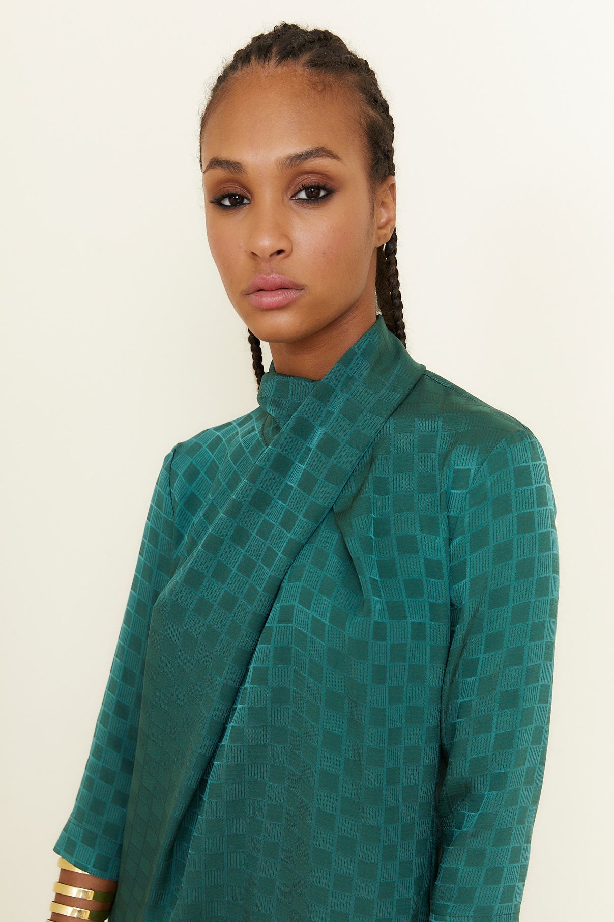 CLOTILDE TUNIC GREEN CHECK