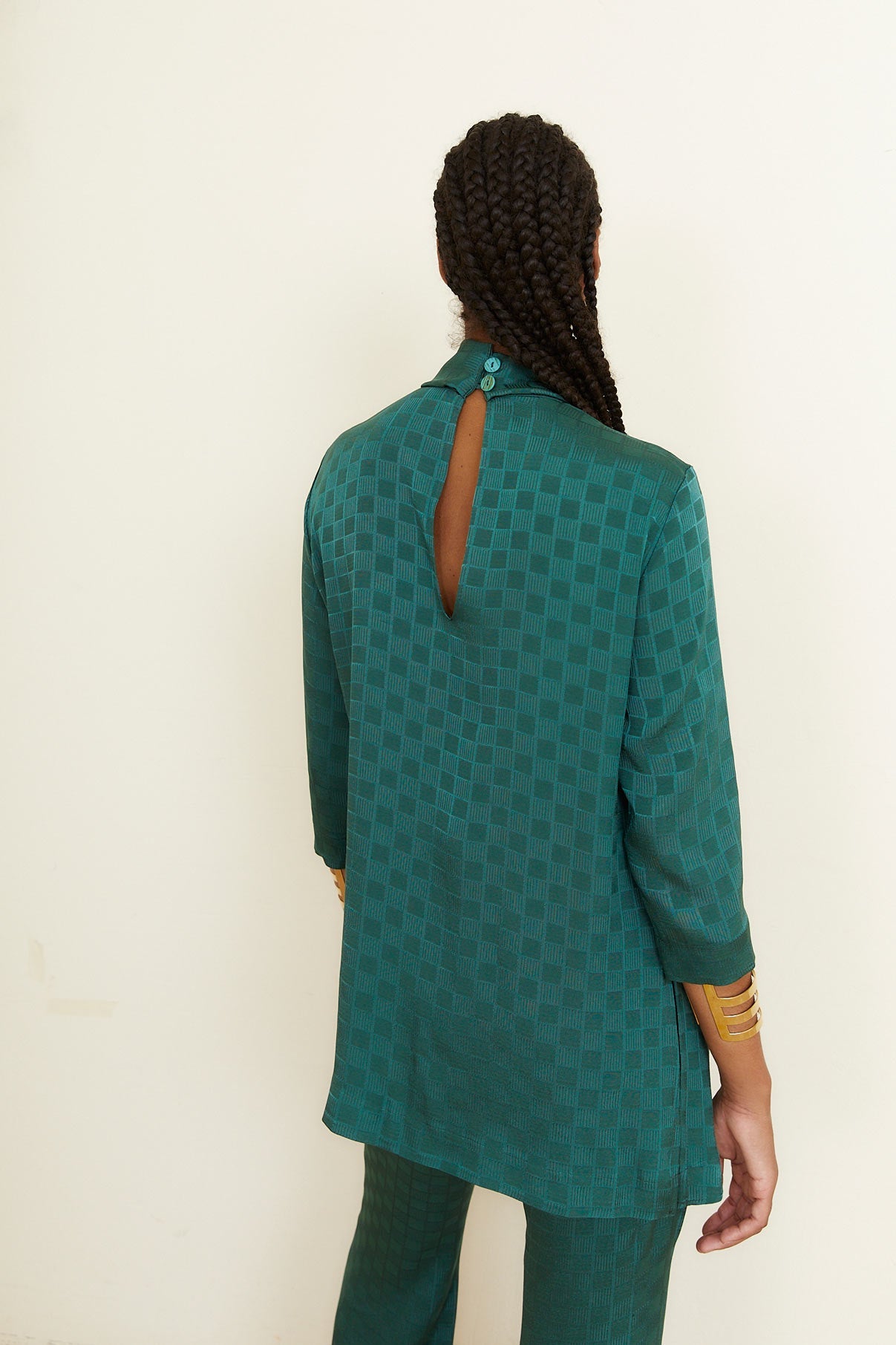CLOTILDE TUNIC GREEN CHECK