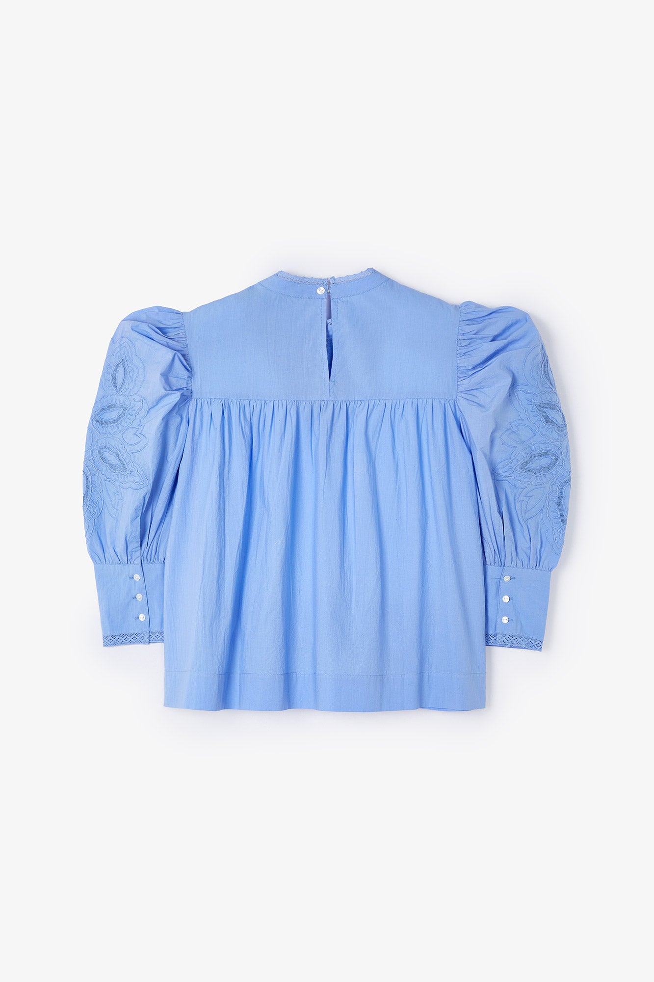 JAIPUR BLUE POPLIN BLOUSE