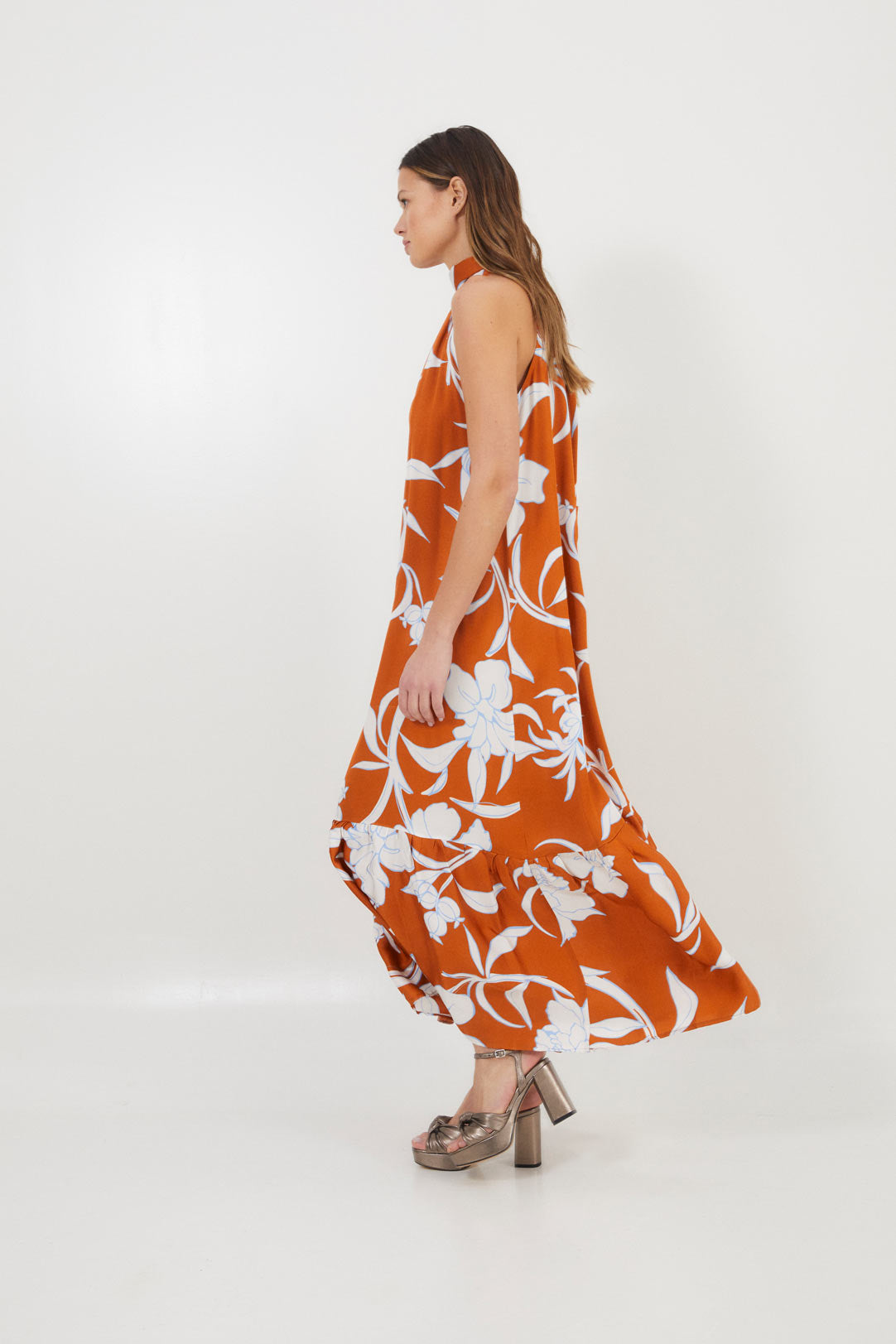 GERA PALERMO CARAMEL DRESS