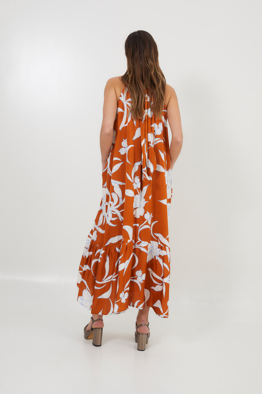GERA PALERMO CARAMEL DRESS