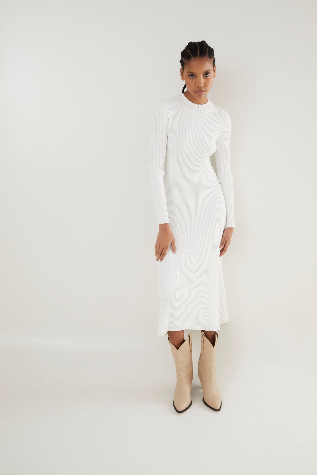 ALEJANDRA RAW KNIT DRESS