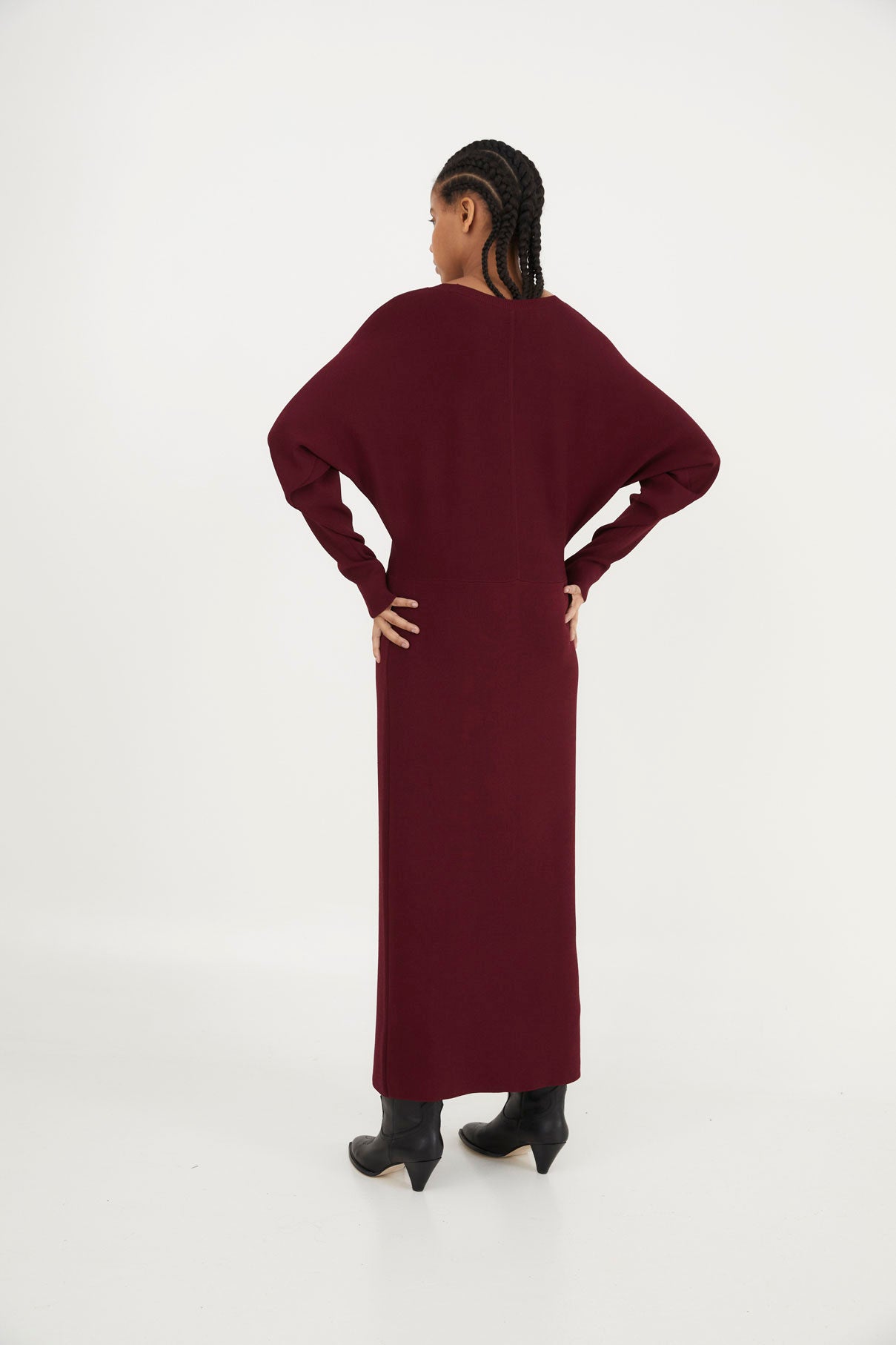 LUCIA DRESS BURGUNDY KNIT