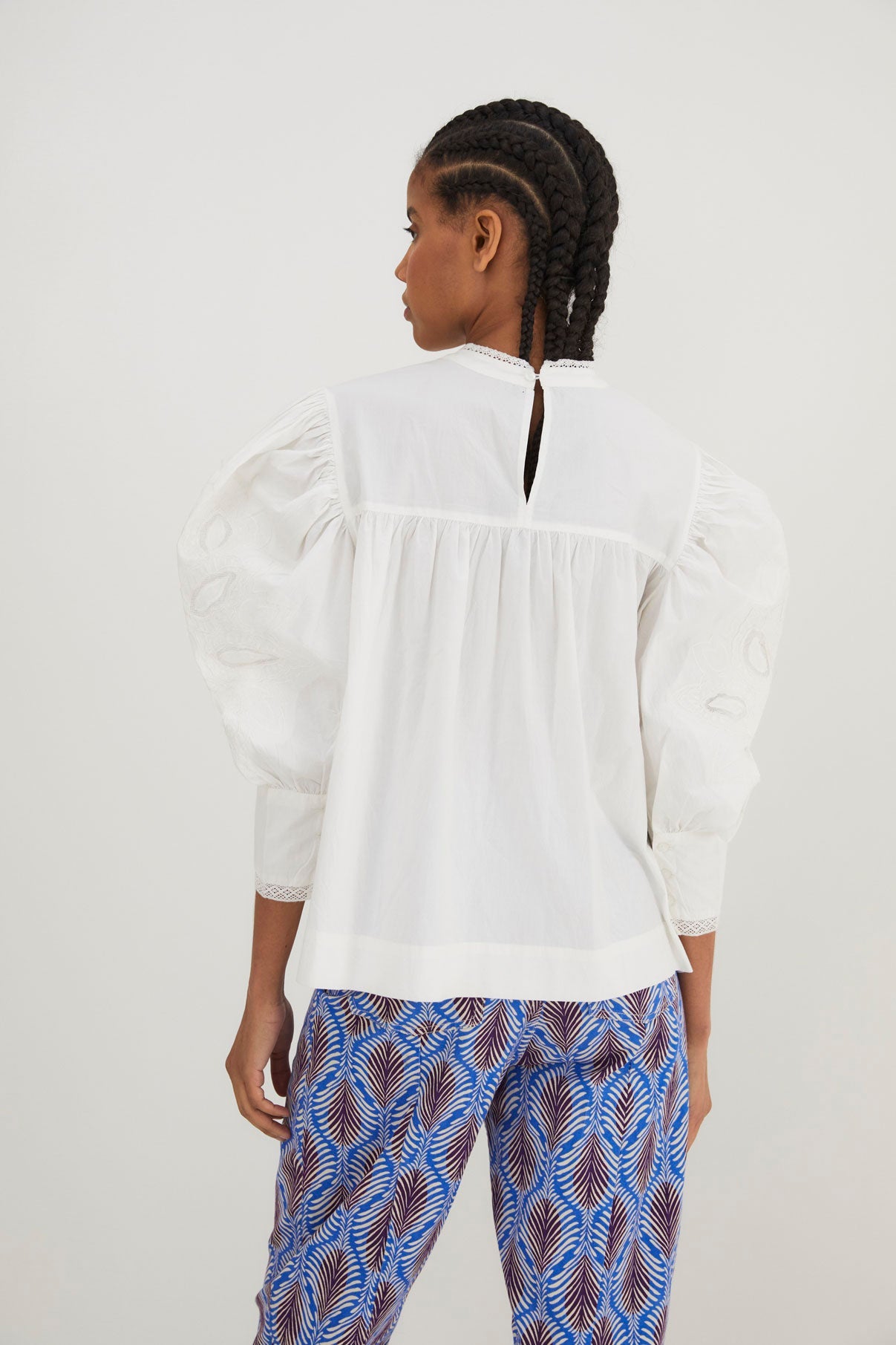 JAIPUR WHITE POPLIN BLOUSE