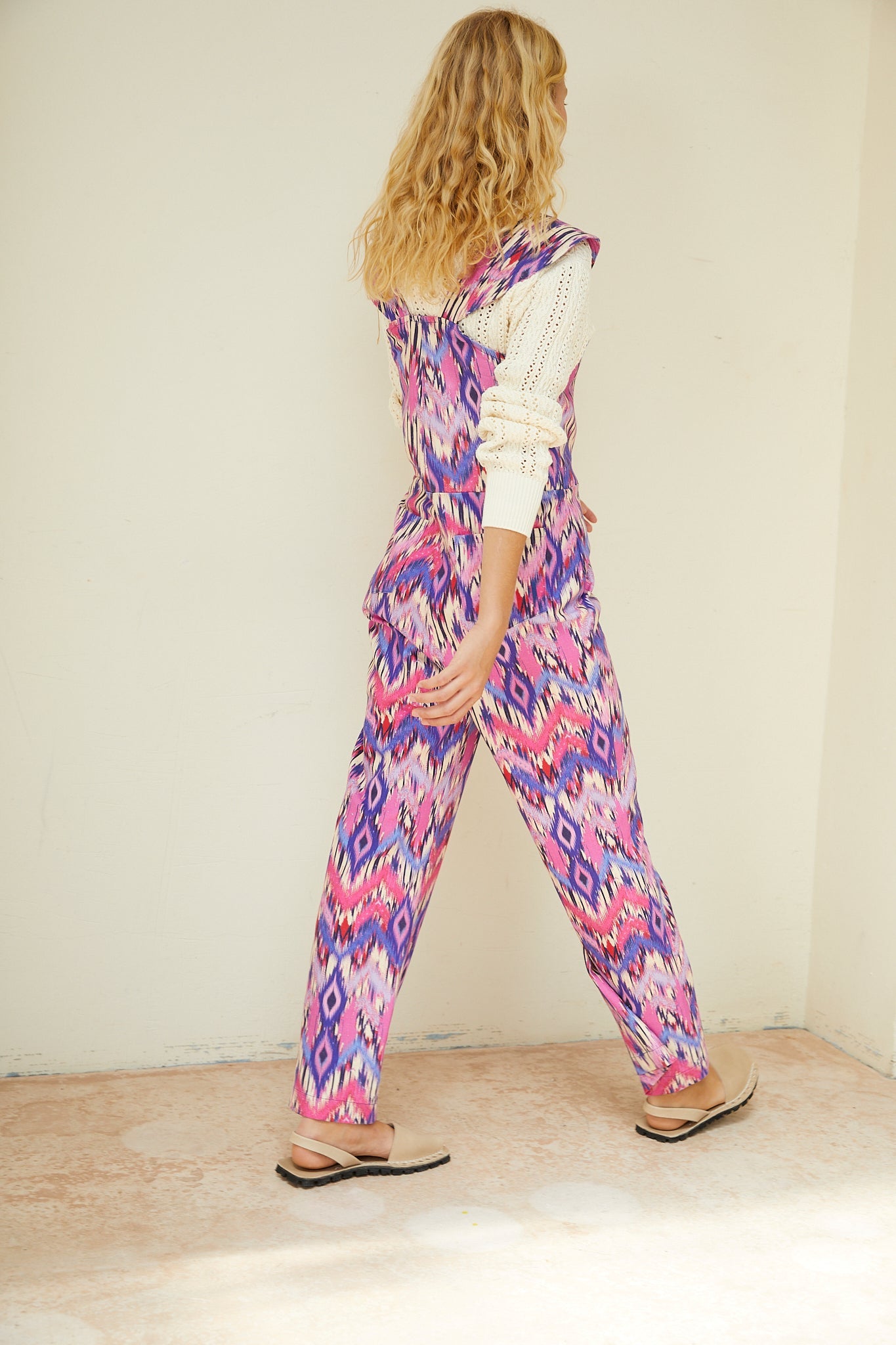 FUCHSIA IKAT WING OVERALL