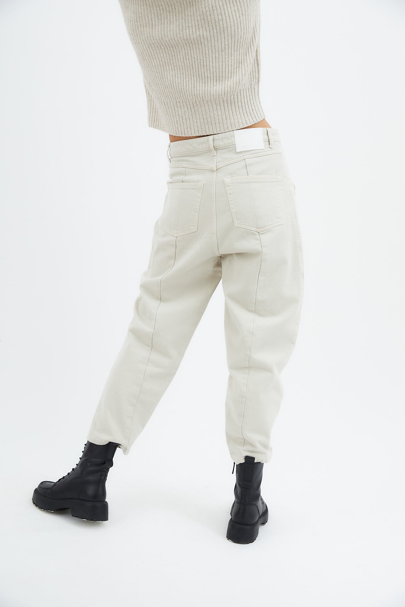 STONE TWILL CARGO JEANS