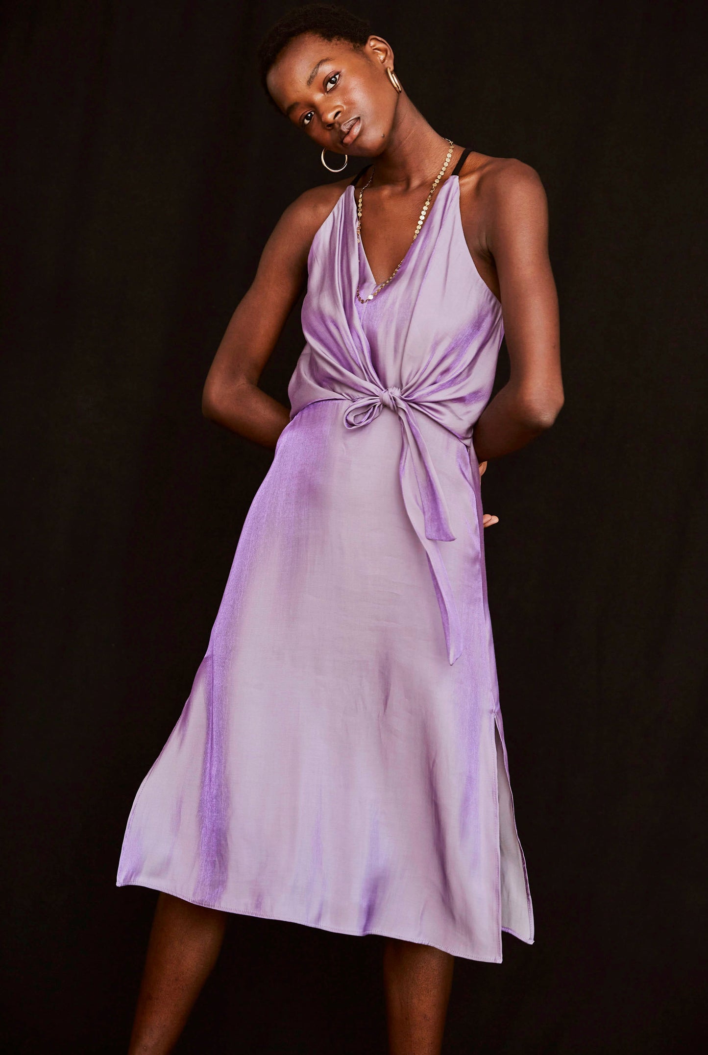 LILAC Iridescent Bow Dress