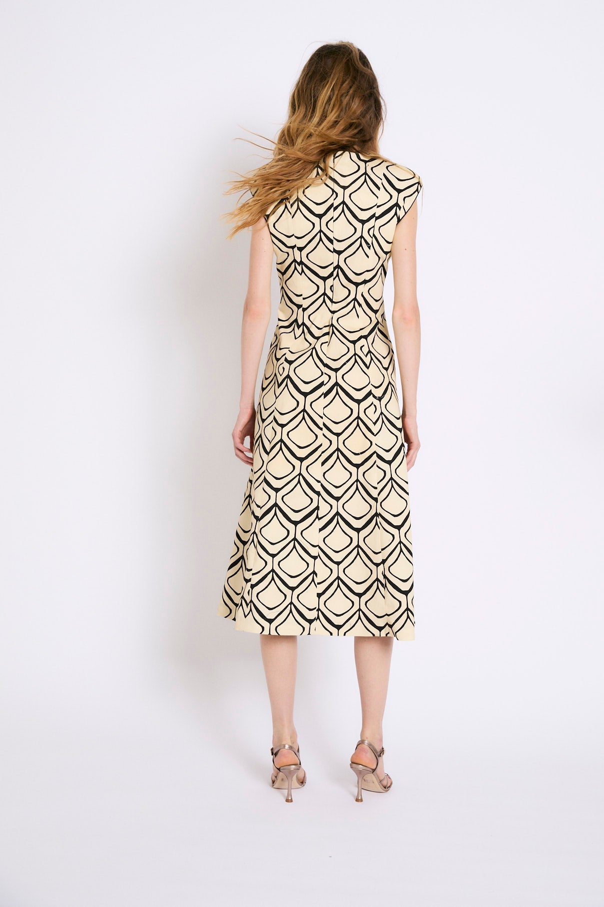 VESTIDO COLUMN COLMENA NEGRO