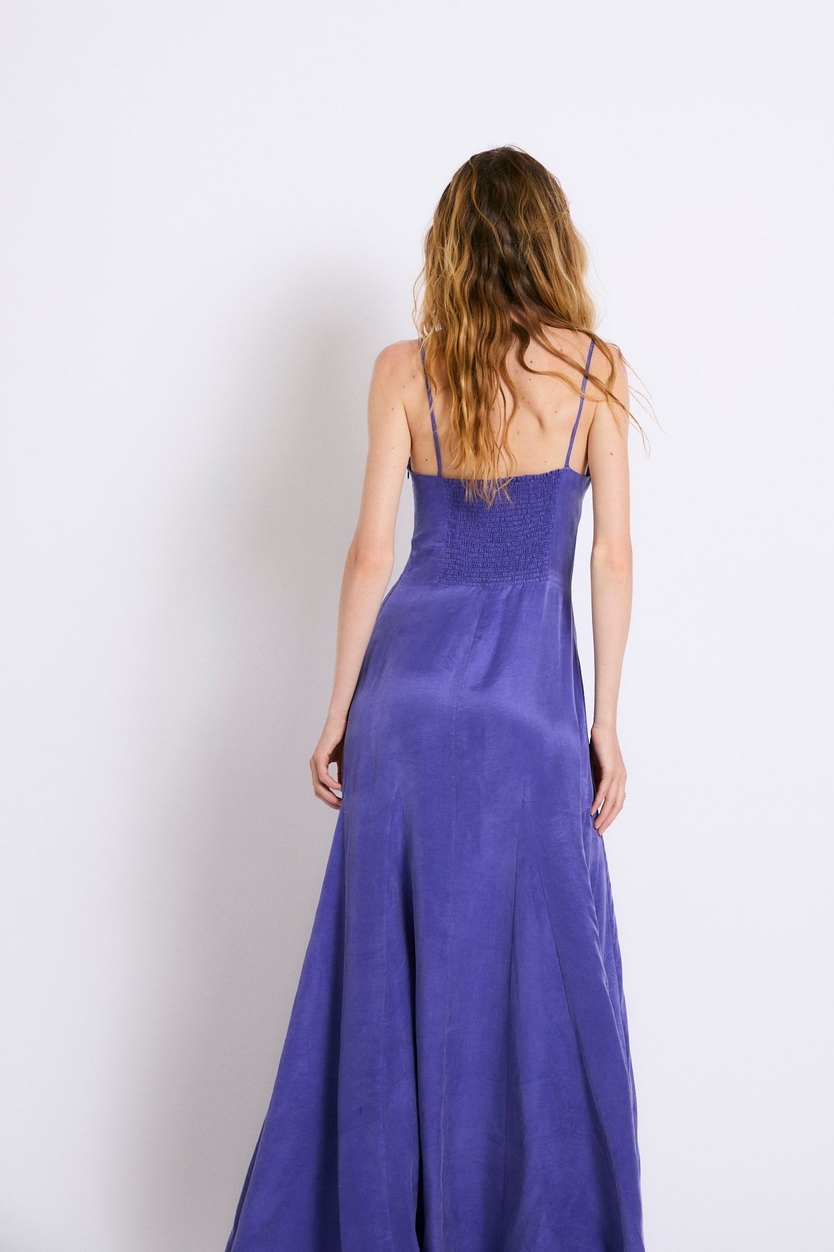 CORINTHIAN PURPLE CUPRO DRESS