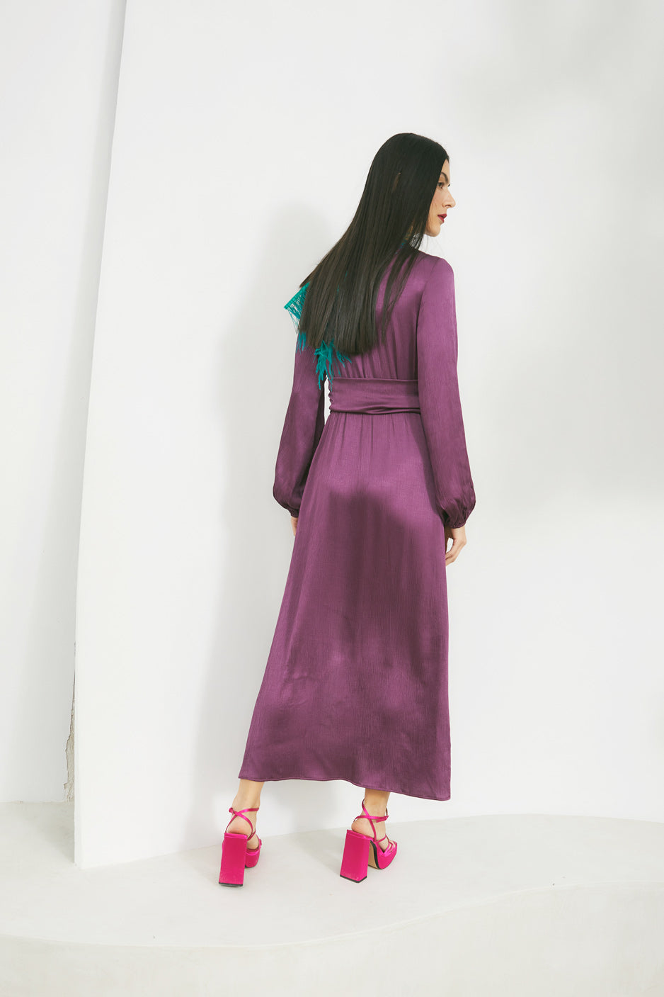 BAMBULA SATIN FRAME DRESS