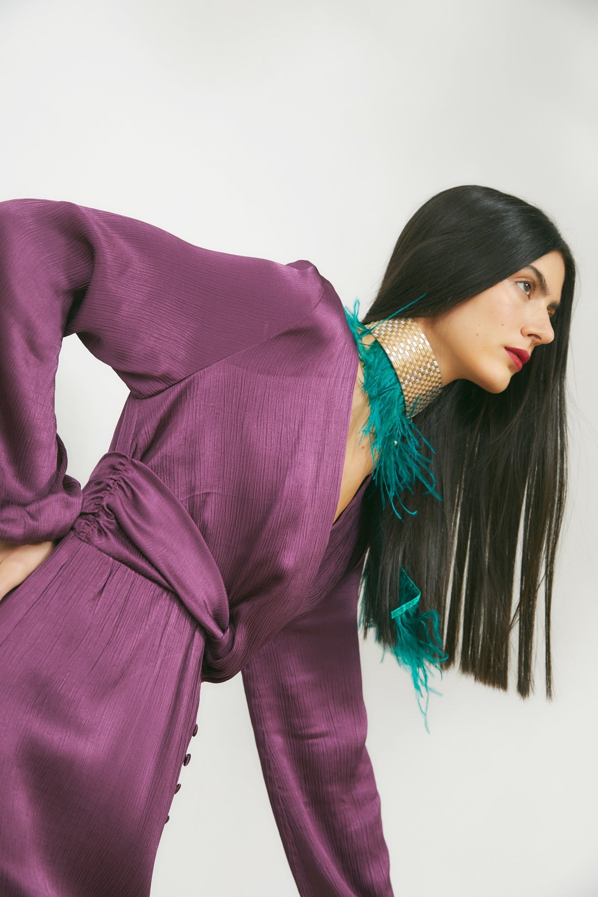 BAMBULA SATIN FRAME DRESS