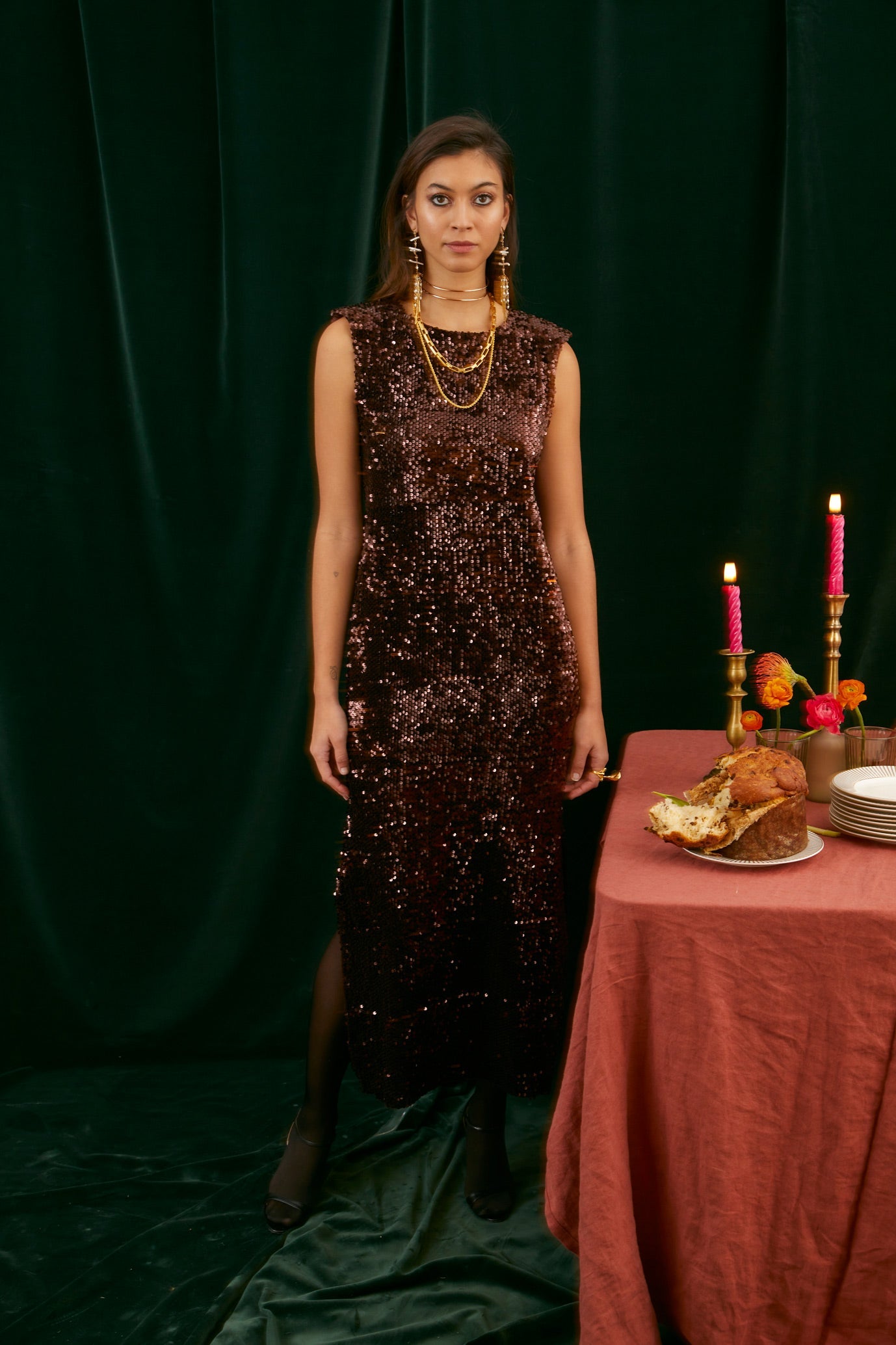 GISELE SEQUIN DRESS