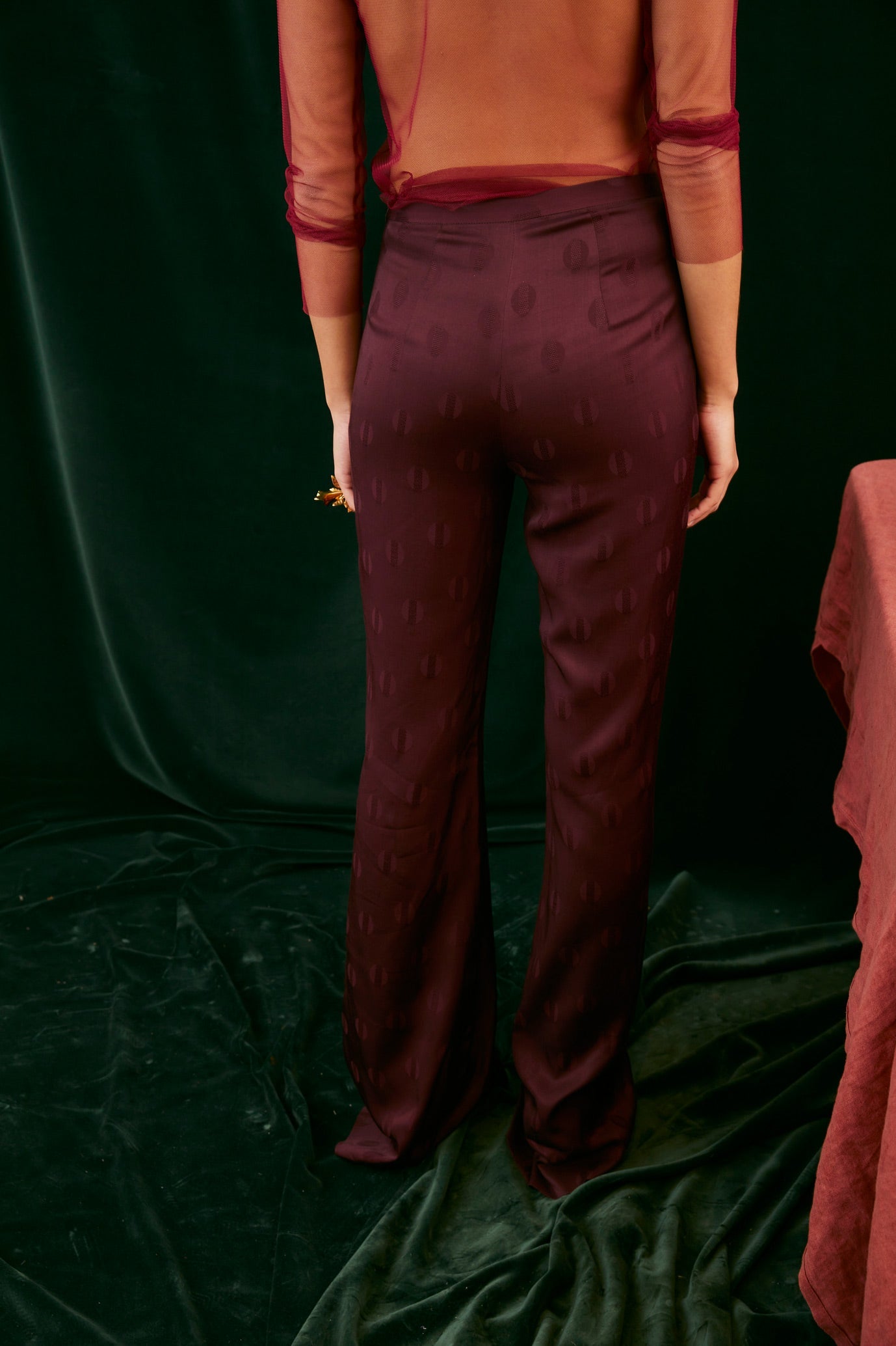 BURGUNDY TULLE