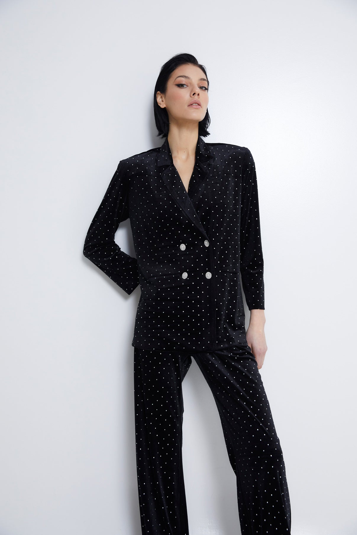 BLACK STUDDED ICON JACKET