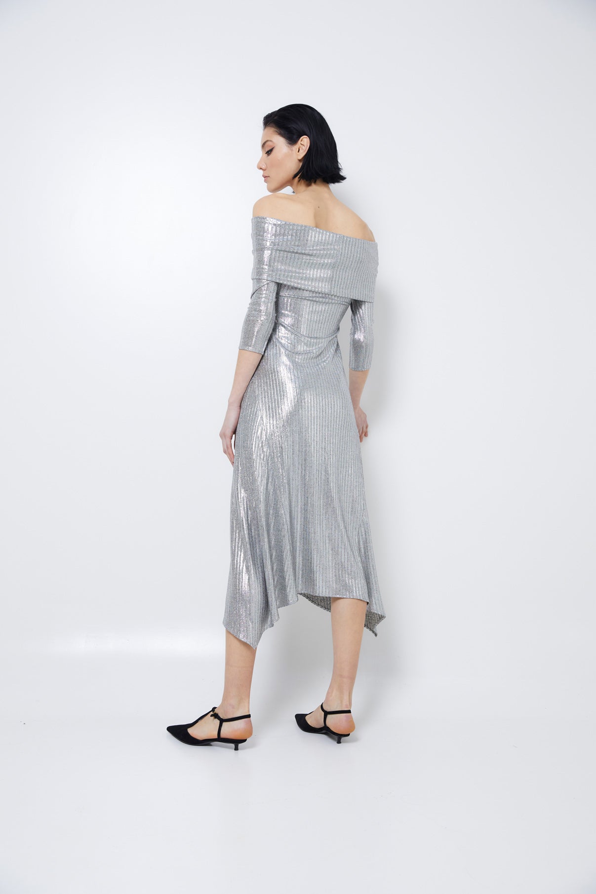 GILDA DRESS SILVER KNIT