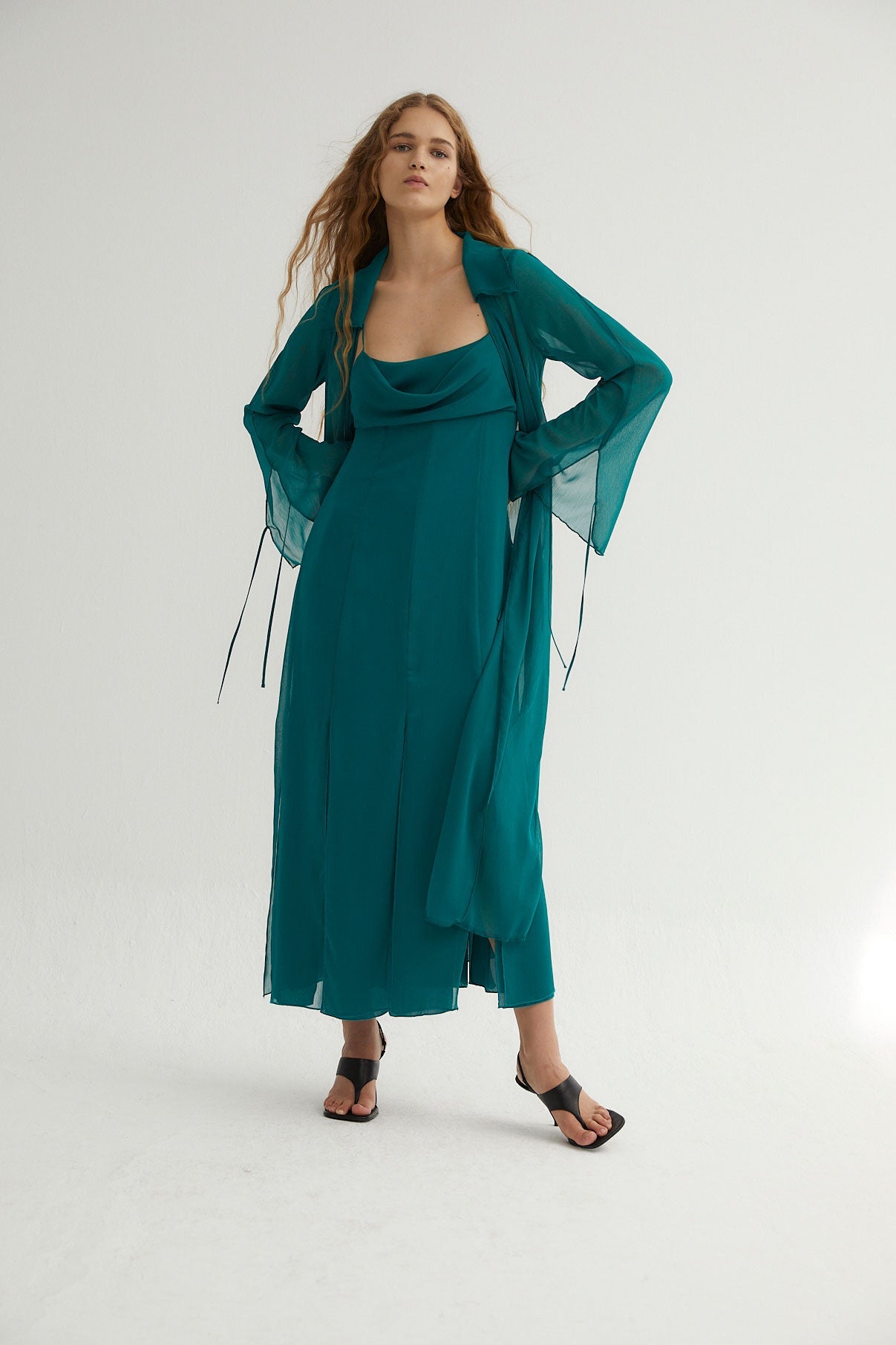 COBALT BAMBULA CHIFFON TUNIC