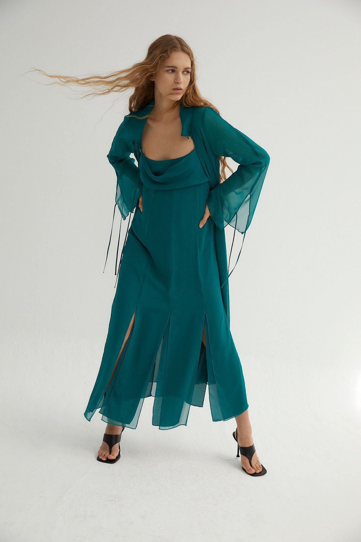 COBALT BAMBULA CHIFFON TUNIC