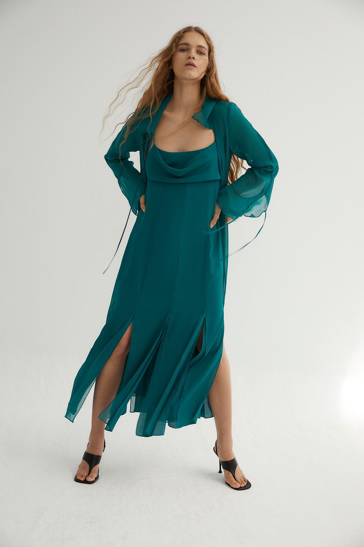 COBALT BAMBULA CHIFFON TUNIC