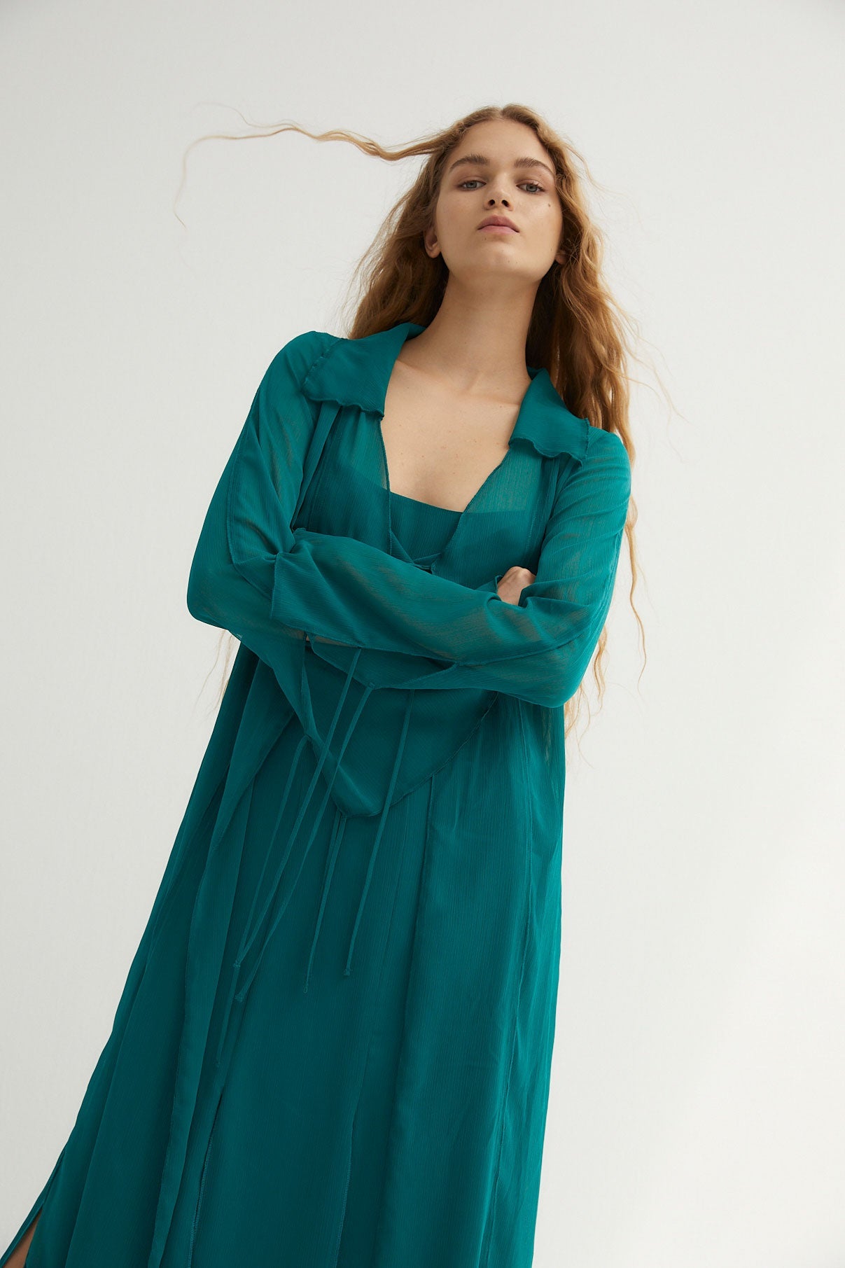 COBALT BAMBULA CHIFFON TUNIC