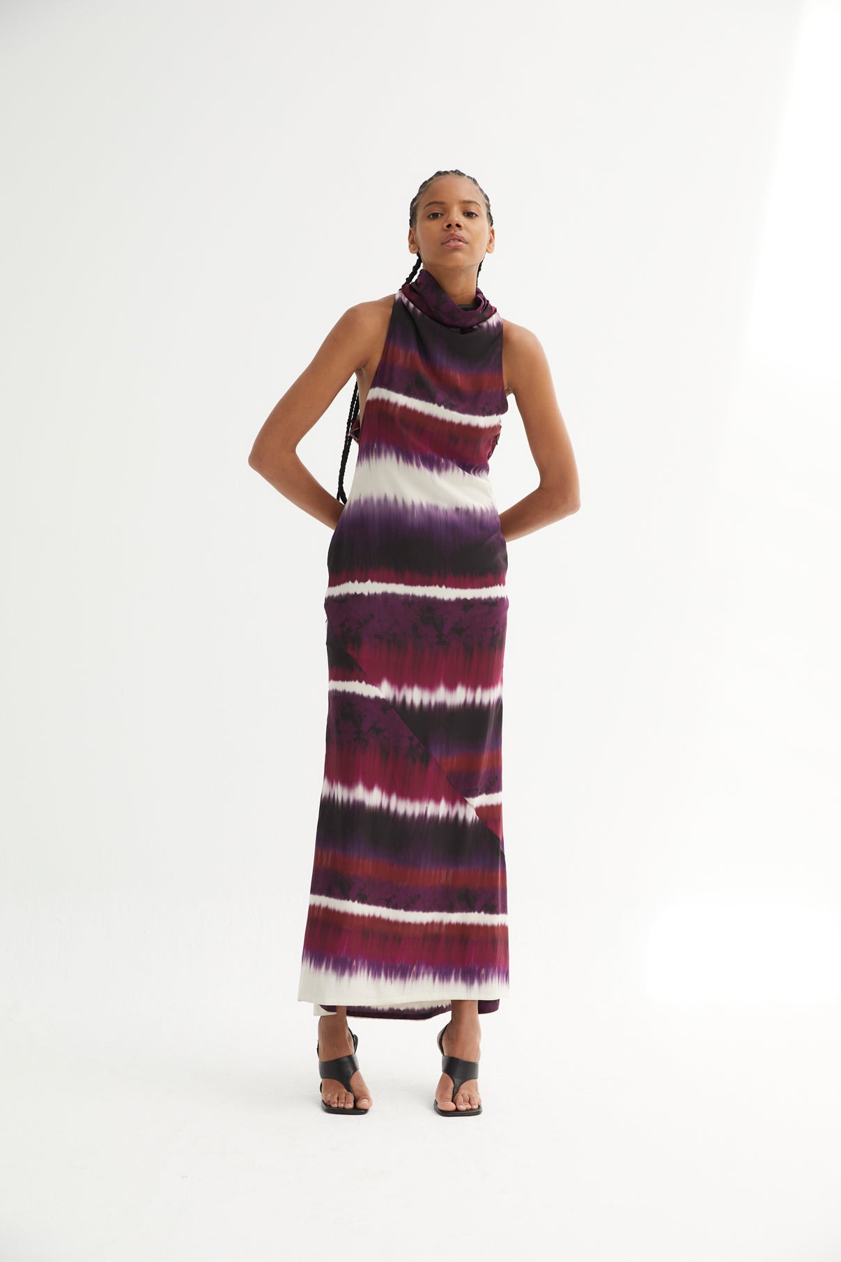 JULIA DRESS WITH EGGPLANT FLUFF