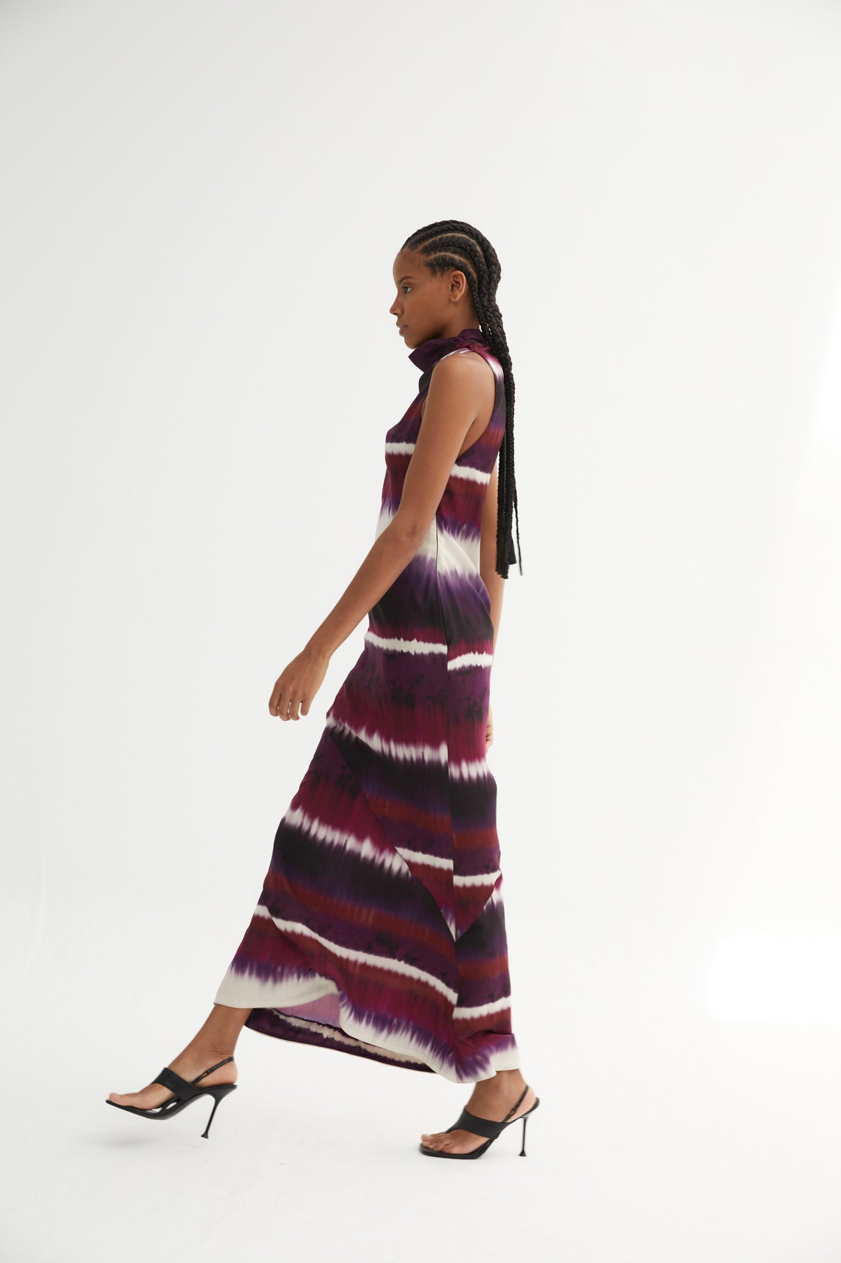 JULIA DRESS WITH EGGPLANT FLUFF