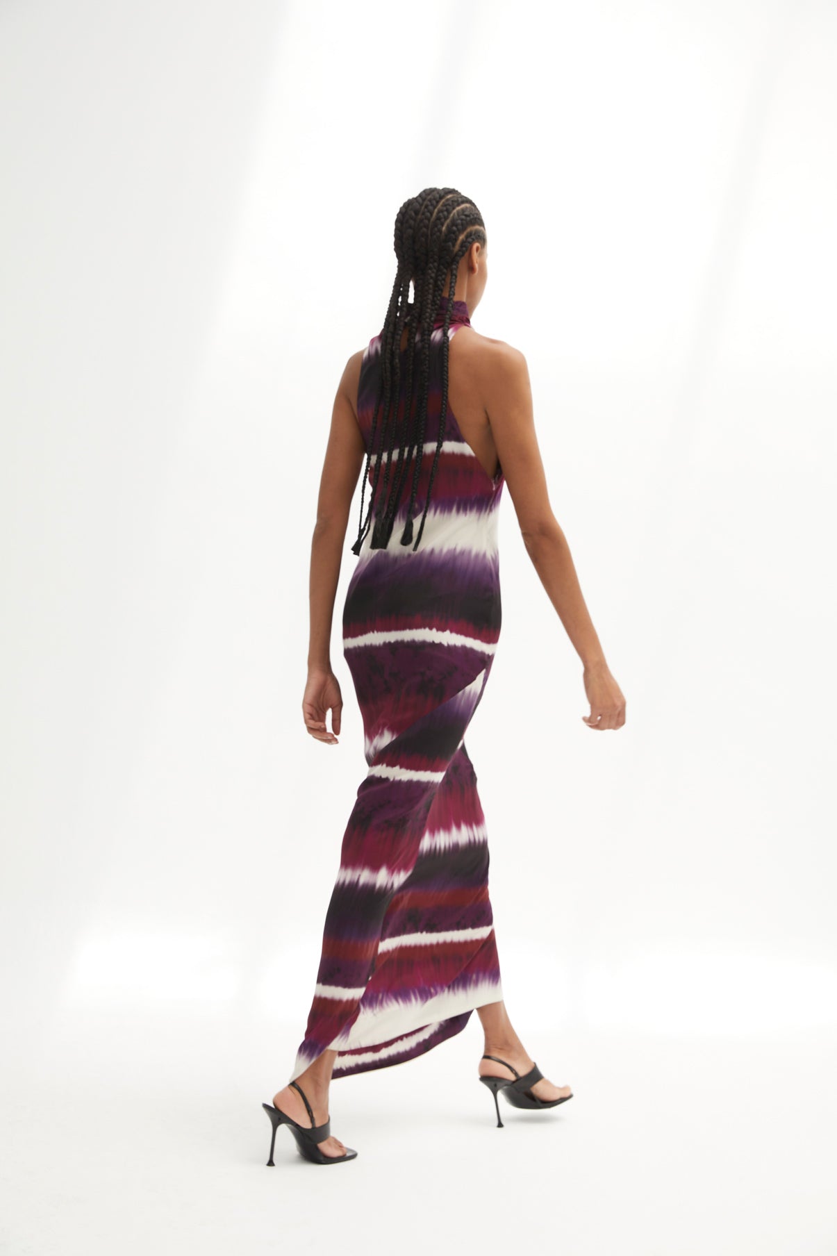 JULIA DRESS WITH EGGPLANT FLUFF