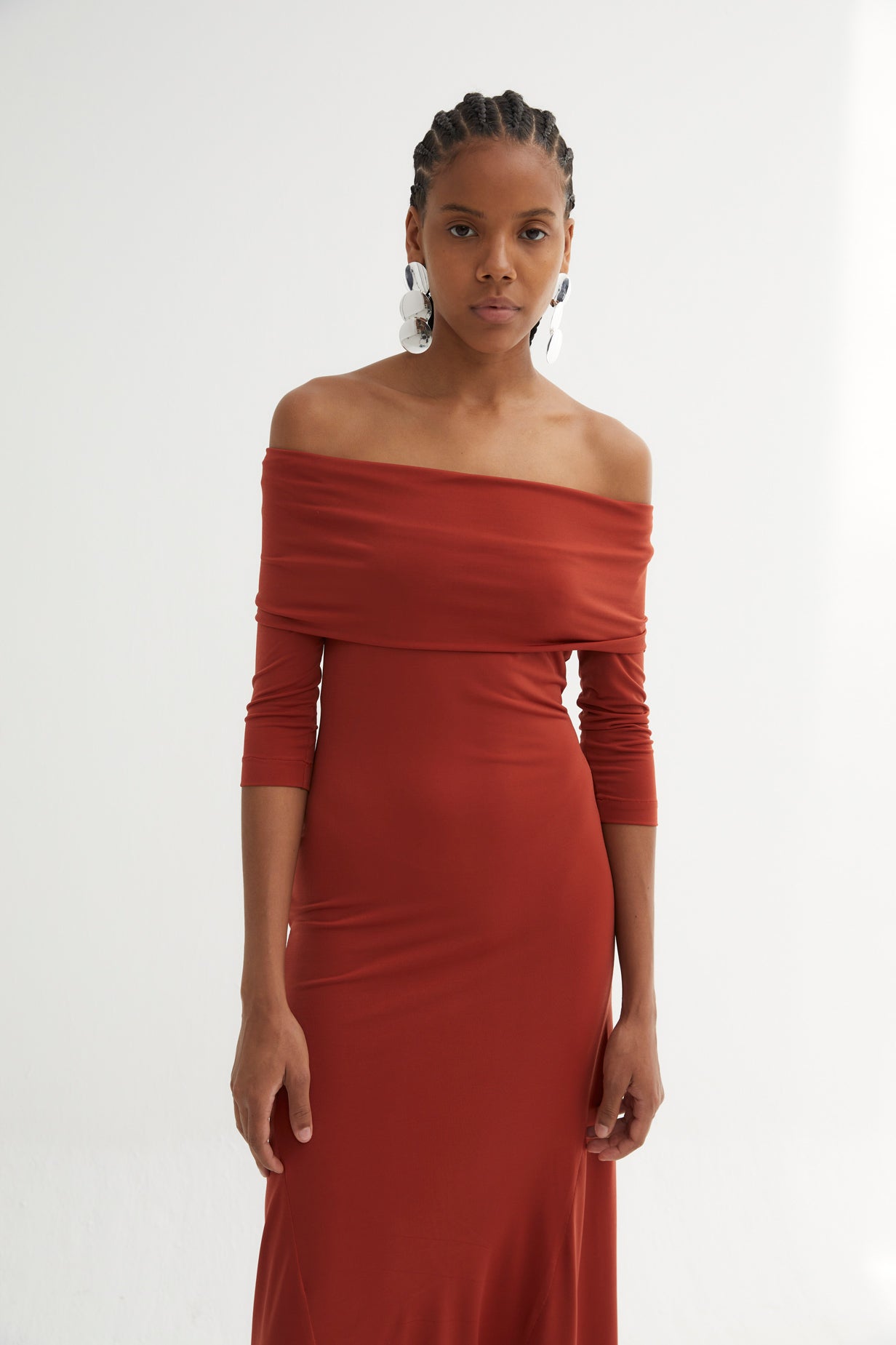 GILDA DRESS IN TILES STITCH