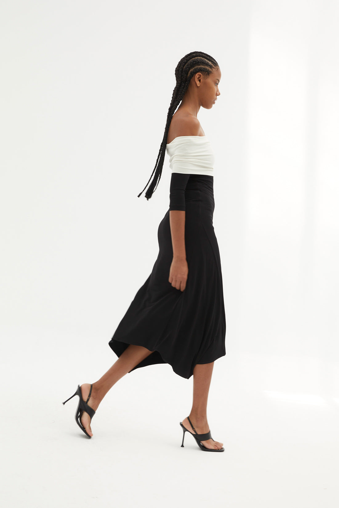 GILDA DRESS IN TWO-TONE KNIT