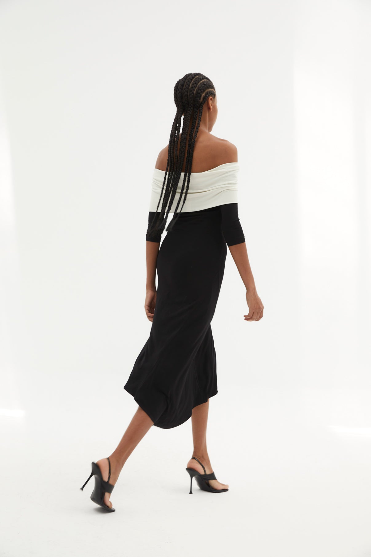 GILDA DRESS IN TWO-TONE KNIT