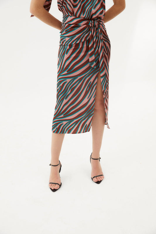 Falda estampado cebra