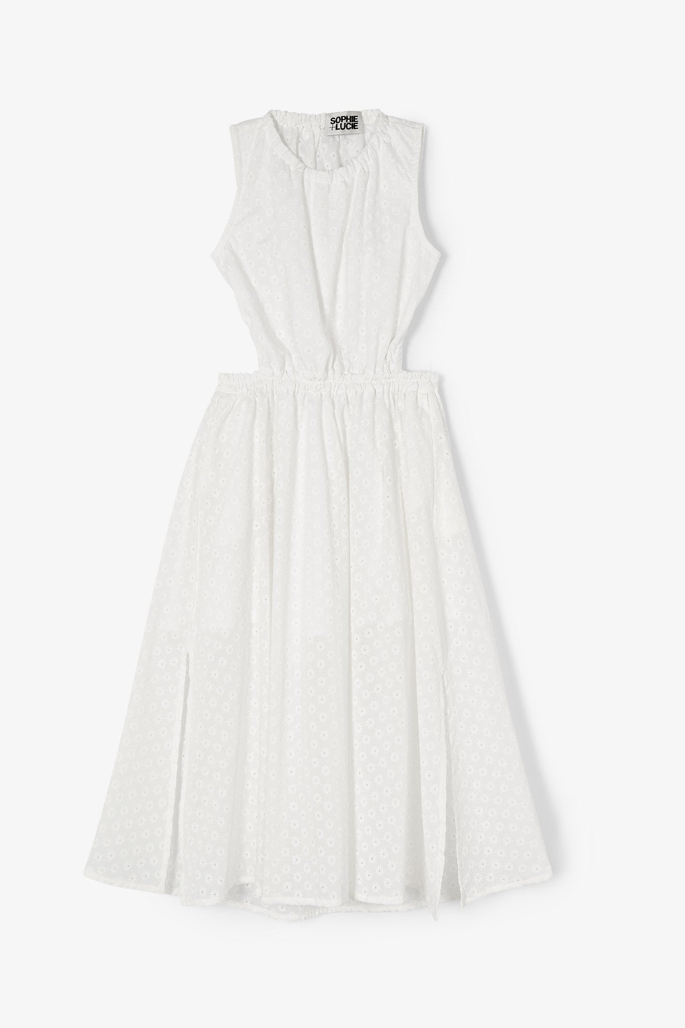 WHITE DIE-CUT MOON DRESS