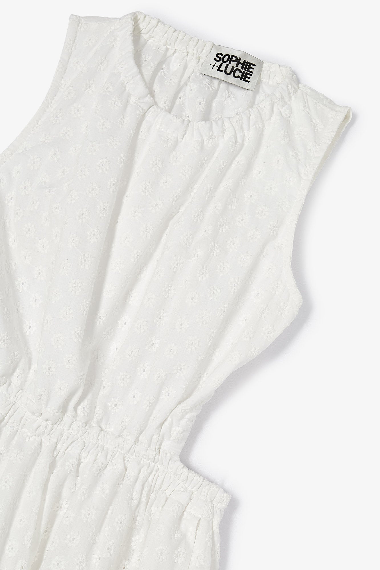 WHITE DIE-CUT MOON DRESS
