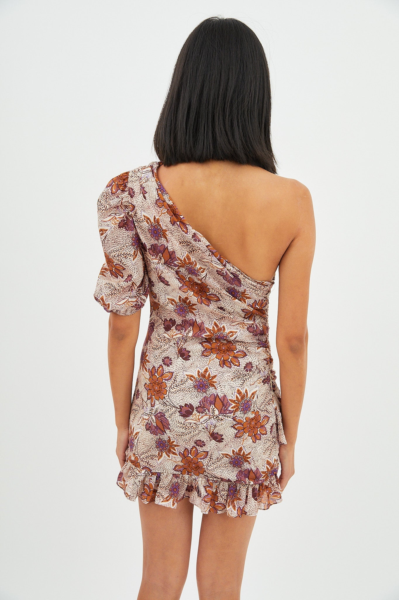 ANA CAMEL FLOWER DRESS