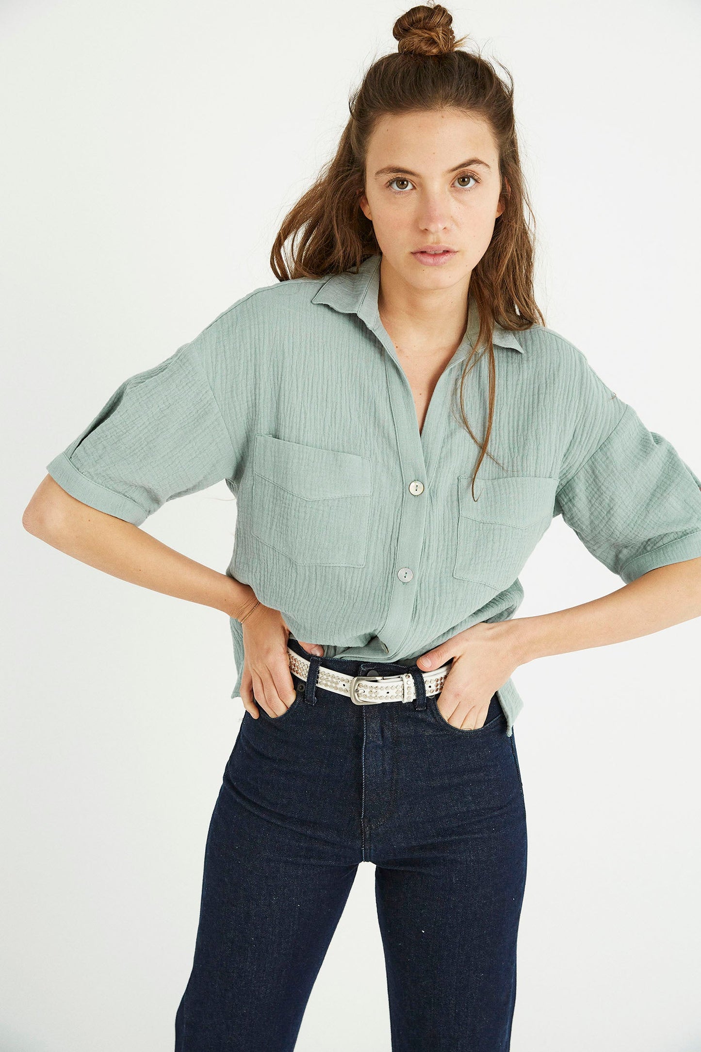 JADE SOFT WRINKLE BLOUSE