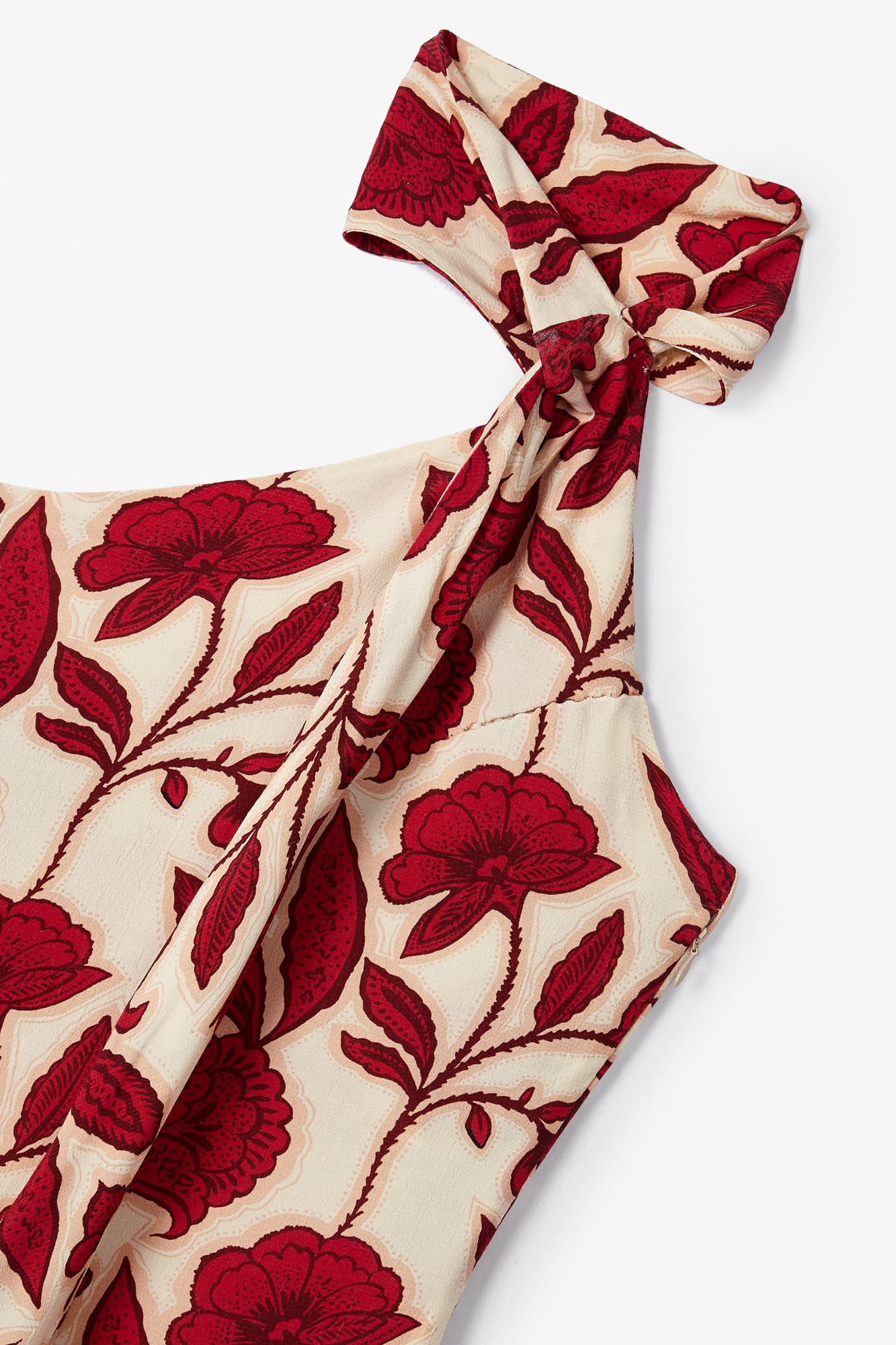 JOHANA RED HALTER DRESS