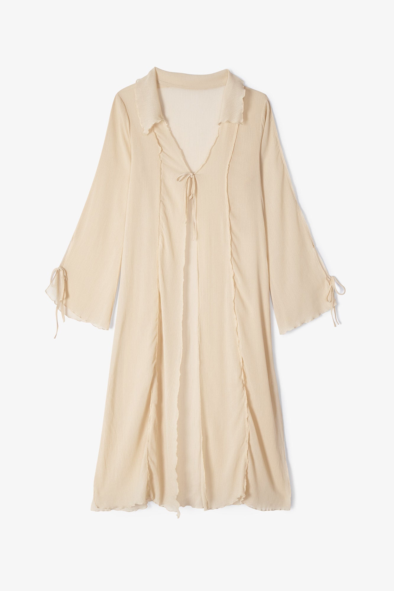 BEIGE CHIFFON TUNIC